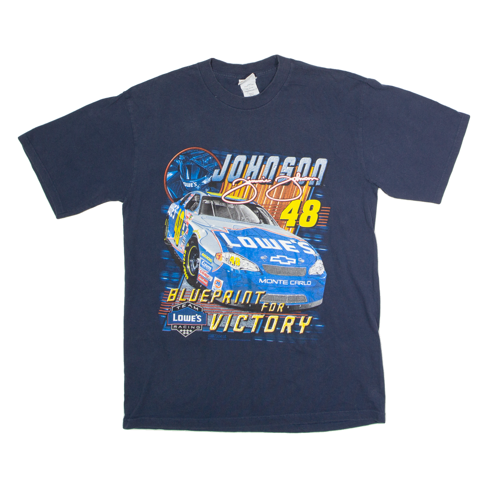 CHASE AUTHENTICS Jimmie Johnson #48 NASCAR Racing Mens T-Shirt Blue USA L Refurbished - N/A refurbished available on Cerqular