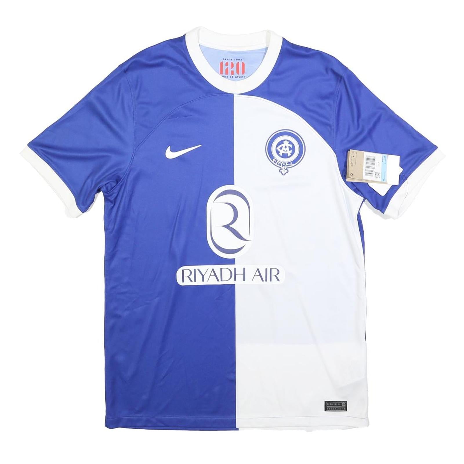 NIKE Mens Blue & White Graphic T-Shirt M Short Sleeve Crew Neck Sports Style Refurbished - N/A refurbished available on Cerqular