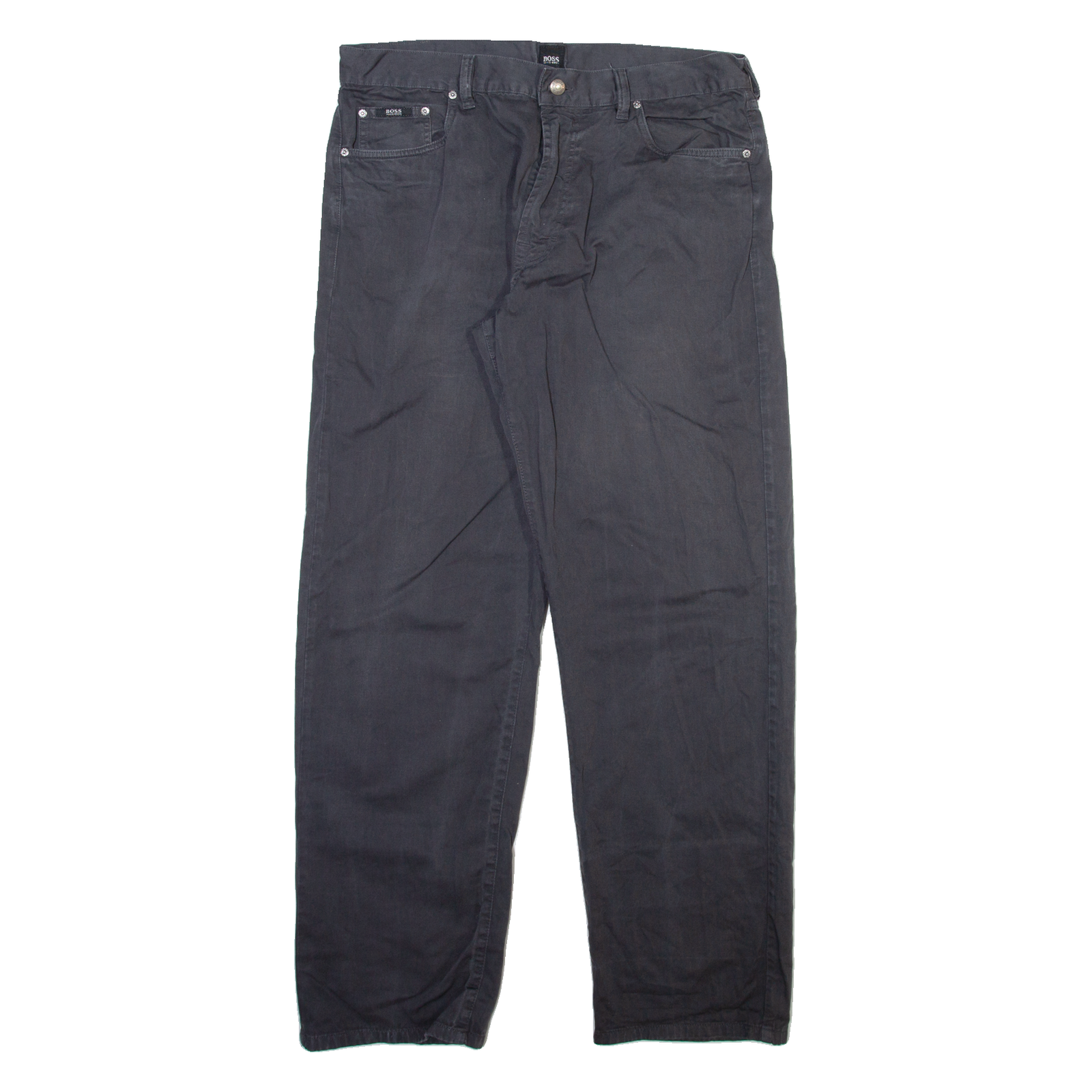 BOSS Mens Trousers Grey Relaxed Straight W36 L31 Refurbished - N/A refurbished available on Cerqular