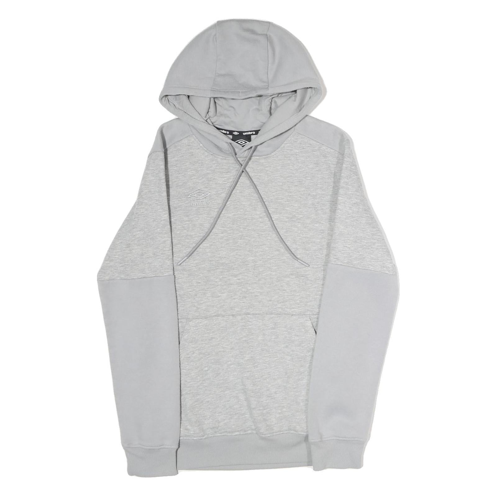 UMBRO Mens Grey Colourblock Hoodie S Cotton Blend Pullover Casual Sportswear Refurbished - N/A refurbished available on Cerqular