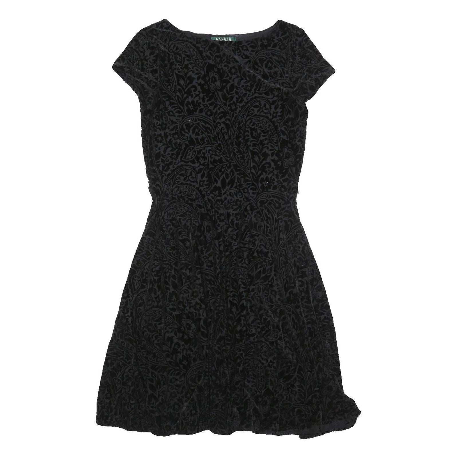 Buy LAUREN RALPH LAUREN Womens Black Polyester Blend Fit & Flare Velvet Floral Knee Refurbished - $49.39 LAUREN RALPH LAUREN Womens Black Polyester Blend Fit & Flare Velvet Floral Knee Refurbished - N/A refurbished available on Cerqular