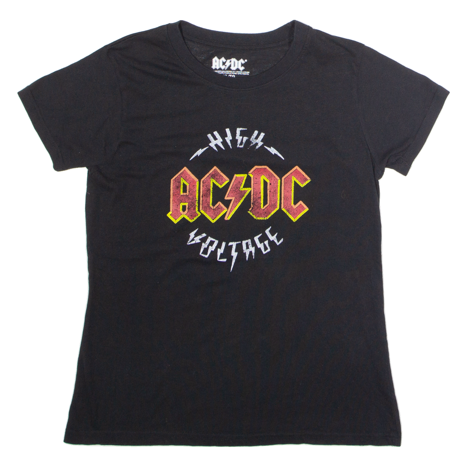AC/DC High Voltage Womens Band T-Shirt Black Crew Neck XL Refurbished - N/A refurbished available on Cerqular