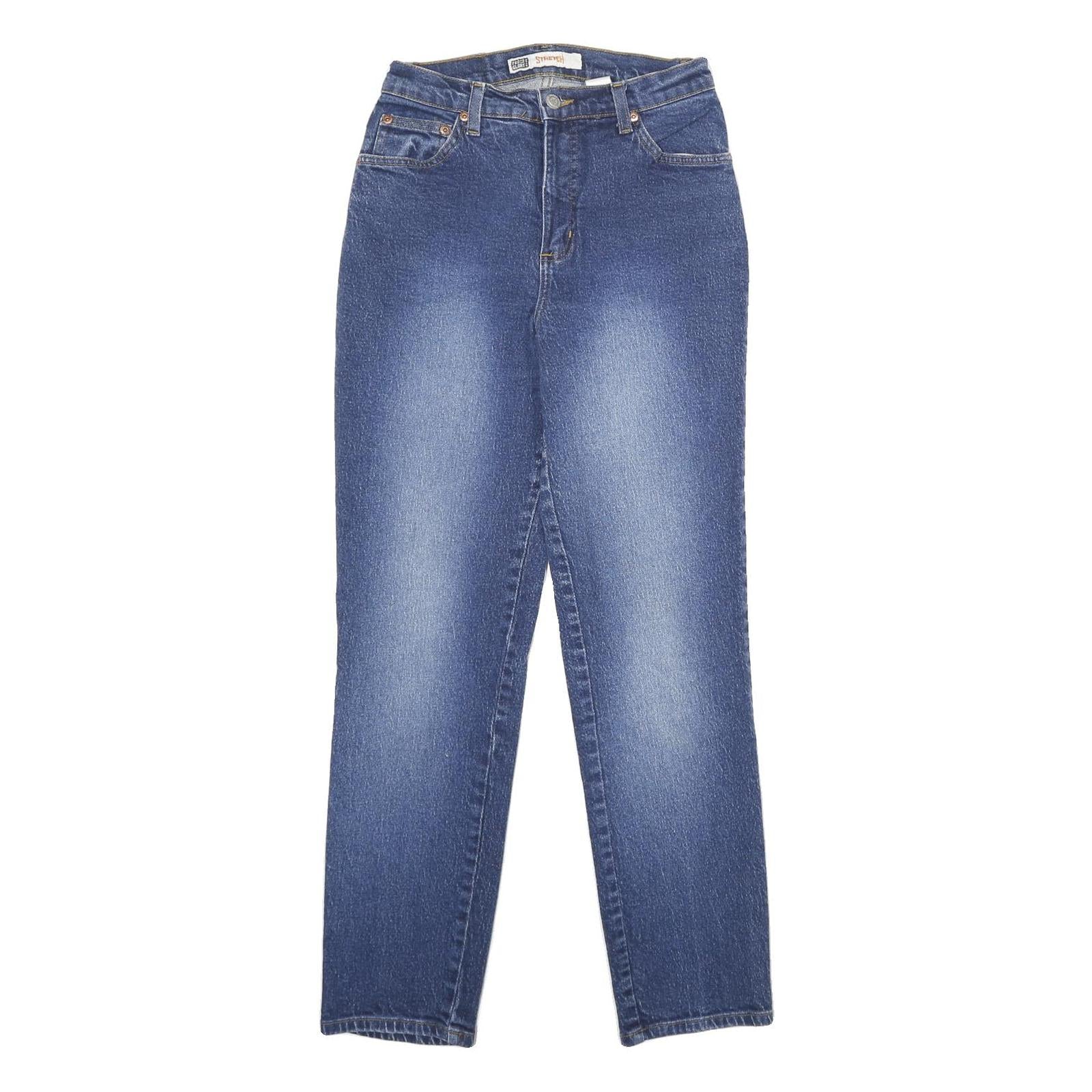 FADED GLORY Womens Classic Blue Denim Light W26 L30 Straight Cotton Blend Zip Refurbished - N/A refurbished available on Cerqular
