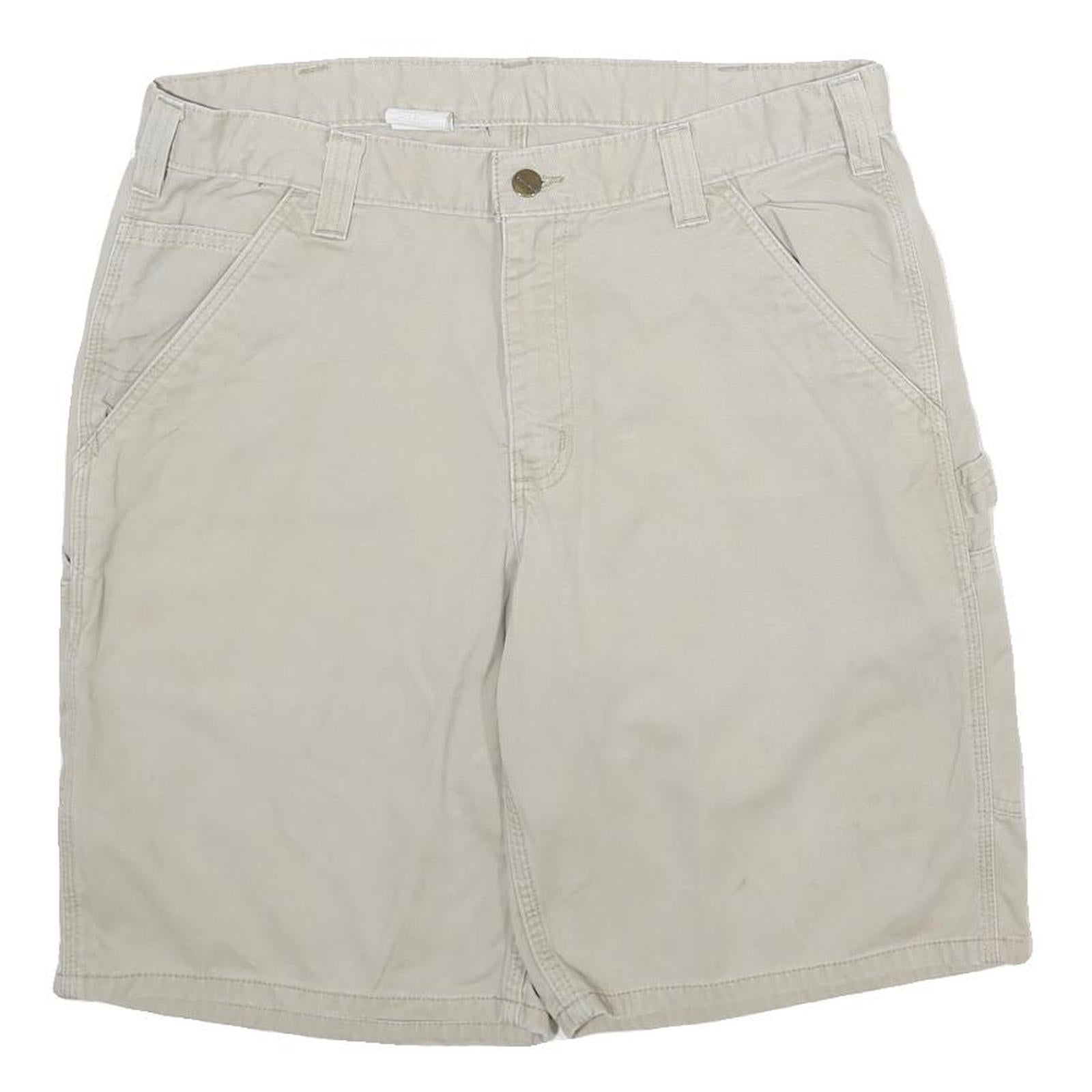 CARHARTT Mens Shorts Beige Casual Cotton L W34 Durable Workwear Refurbished - N/A refurbished available on Cerqular