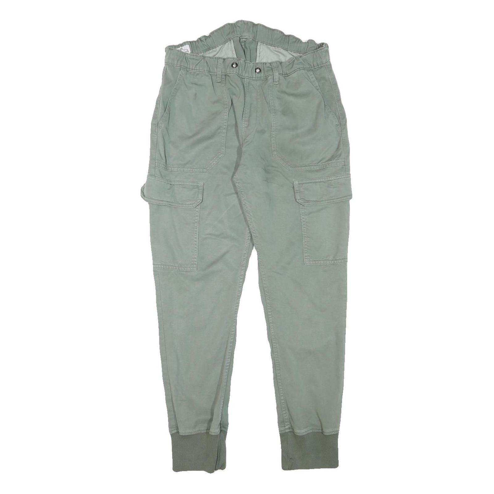 Womens Relaxed Fit Cotton Blend Sage Green W30 L28 Cargo Trousers Casual Comfort Refurbished - N/A refurbished available on Cerqular