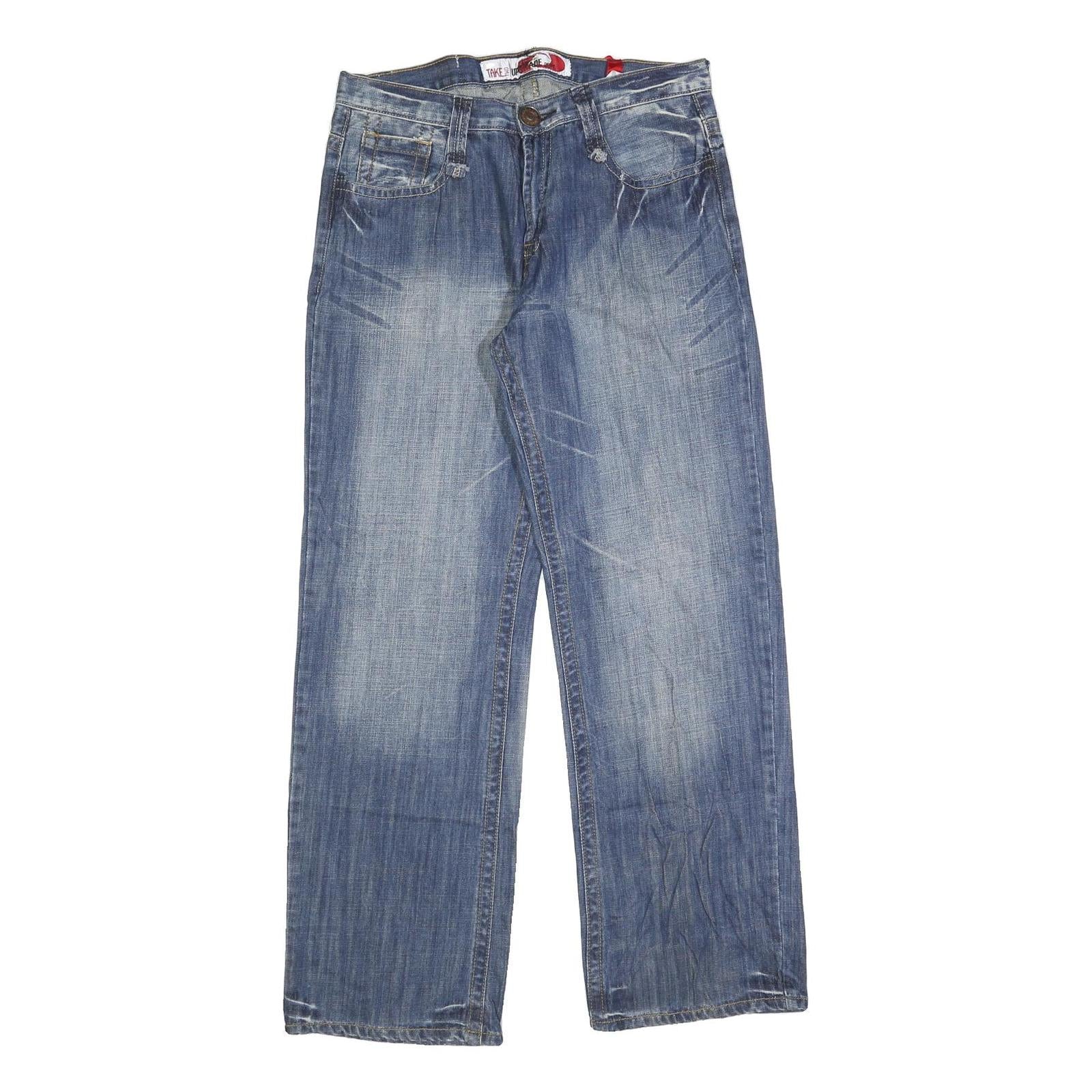 TAKE TWO Mens Regular Fit Straight Blue Denim Jeans W32 L32 Classic Cotton Blend Refurbished - N/A refurbished available on Cerqular