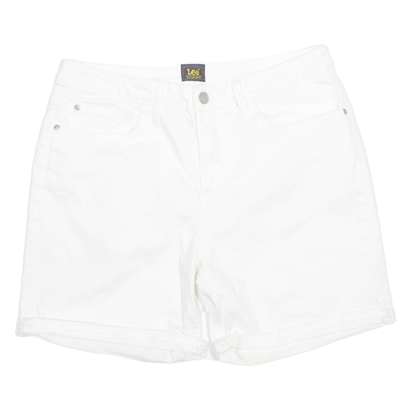 Buy LEE Turn Up Womens Denim Shorts White Relaxed M W30 Refurbished - $23.39 LEE Turn Up Womens Denim Shorts White Relaxed M W30 Refurbished - N/A refurbished available on Cerqular
