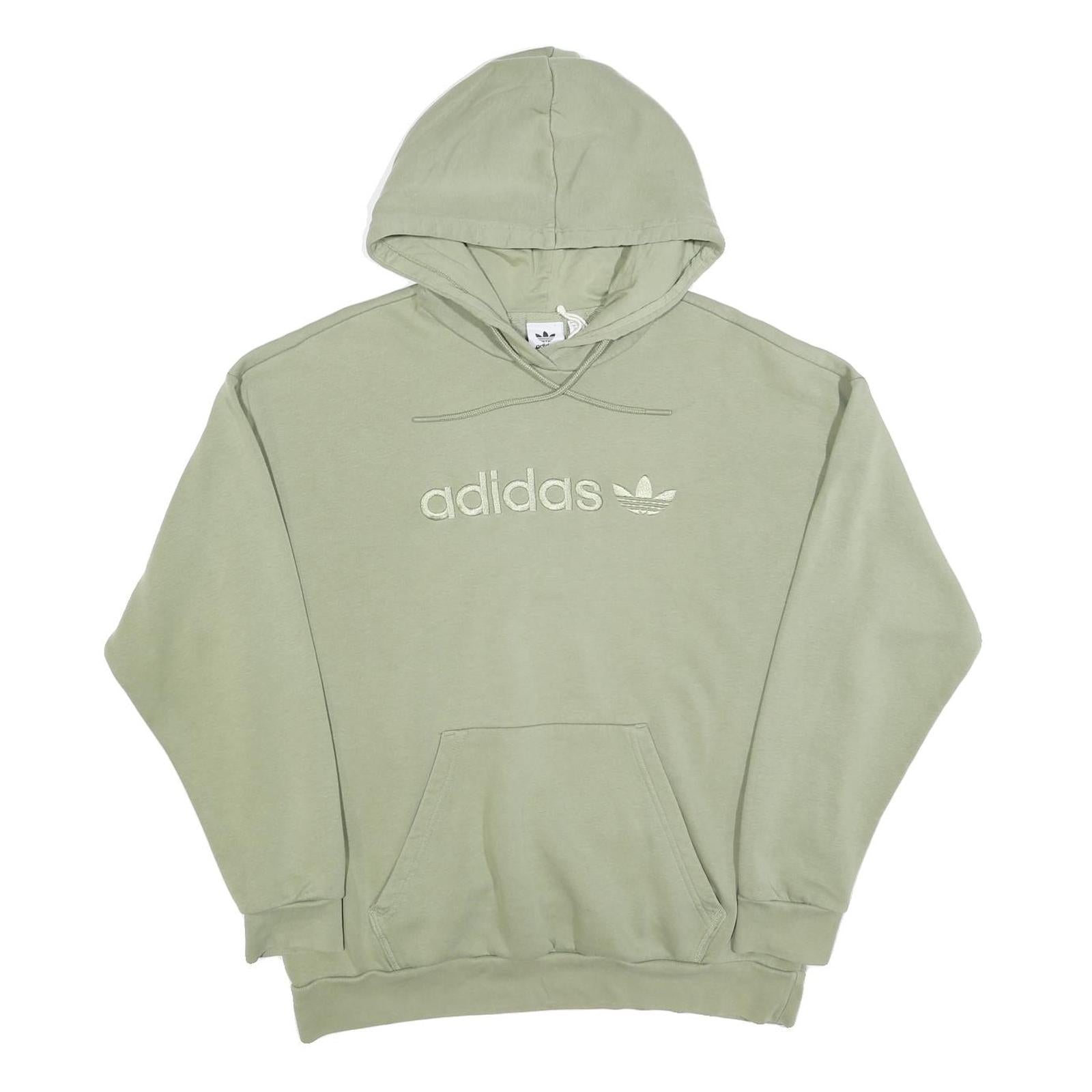 ADIDAS Womens Green Hoodie UK 14 Cotton Blend Pullover Casual Streetwear Refurbished - N/A refurbished available on Cerqular