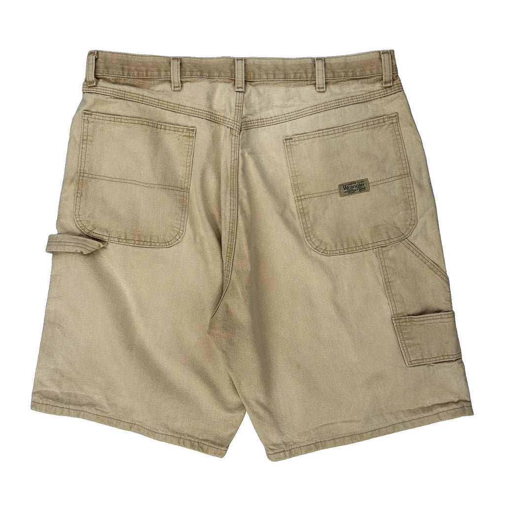 Buy Wrangler Carpenter Shorts - 36W 9L Beige Cotton Refurbished - $39.85 Wrangler Carpenter Shorts - 36W 9L Beige Cotton Refurbished - Thrifted (note: this is a term often used to describe second- refurbished available on Cerqular