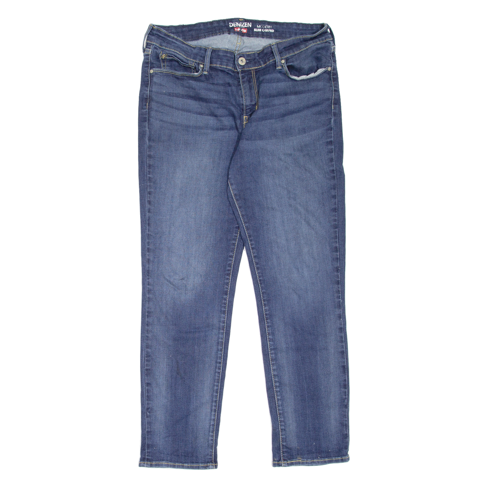 LEVI'S Denizen Womens Jeans Blue Slim Tapered Stone Wash W32 L27 Refurbished - N/A refurbished available on Cerqular