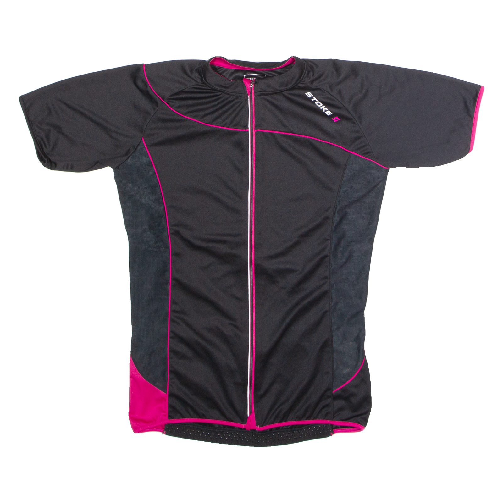 STOKE Full Zip Cycling Mens Jersey Black High Neck XL Refurbished - N/A refurbished available on Cerqular