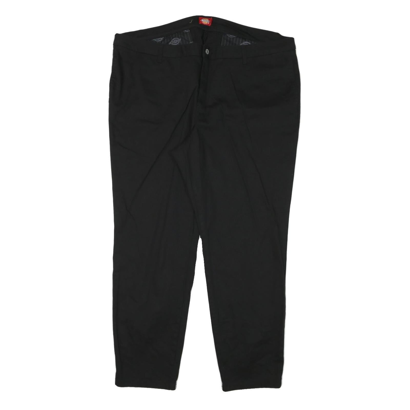 DICKIES Womens Polyester Blend Black Slim Trousers W44 L30 Workwear Zip Closure Refurbished - N/A refurbished available on Cerqular