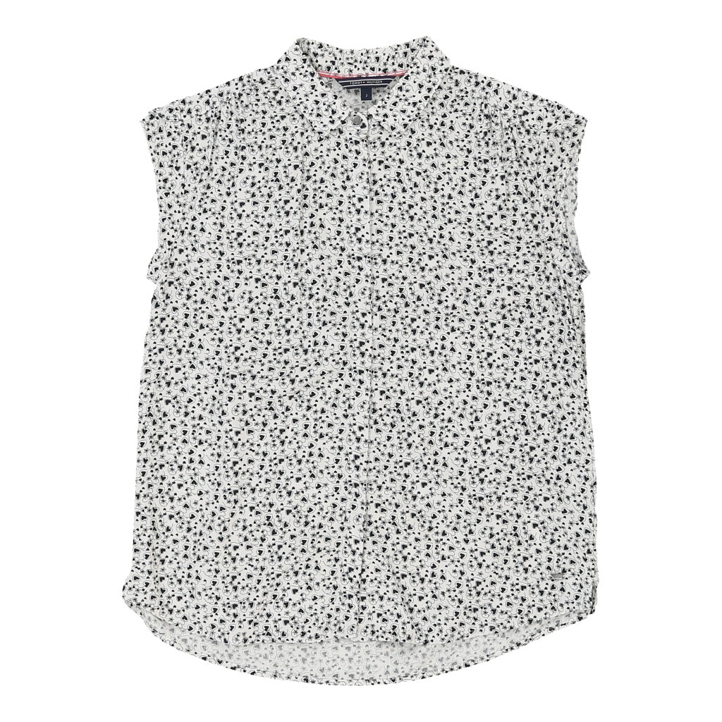 Tommy Hilfiger Blouse - XS White Silk | Size: x-small Refurbished - N/A (Preloved Designer is not a specific brand, it refurbished available on Cerqular