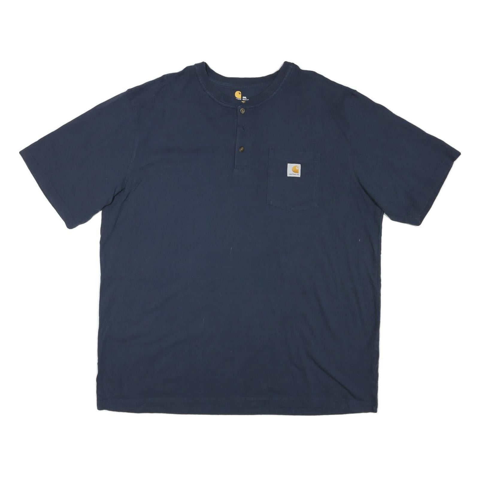 CARHARTT Mens Navy Blue Modern T-Shirt 2XL Short Sleeve Crew Neck Pocket Refurbished - N/A refurbished available on Cerqular