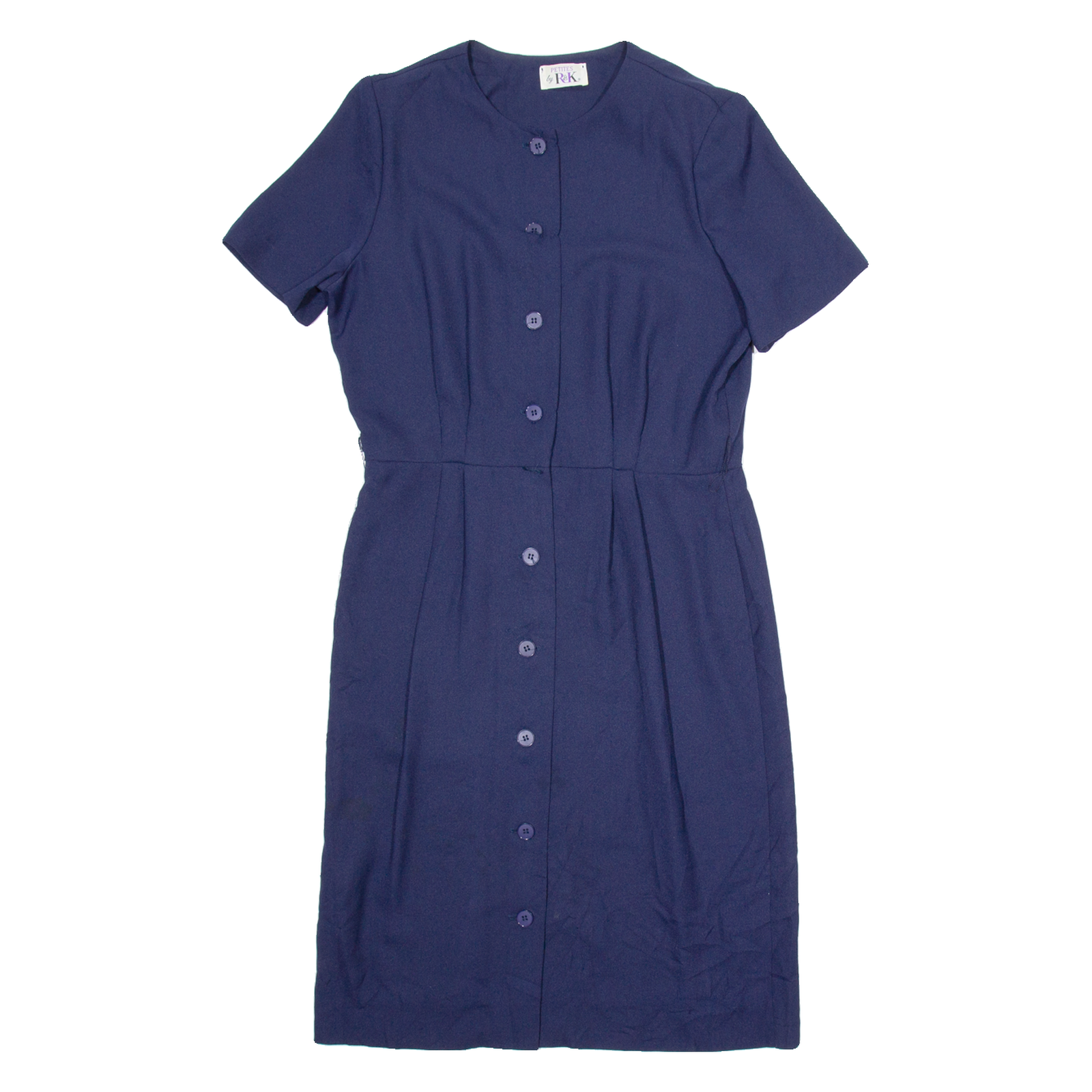R&K Womens Shift Dress Blue Short Sleeve Knee Length UK 12 Refurbished - N/A refurbished available on Cerqular