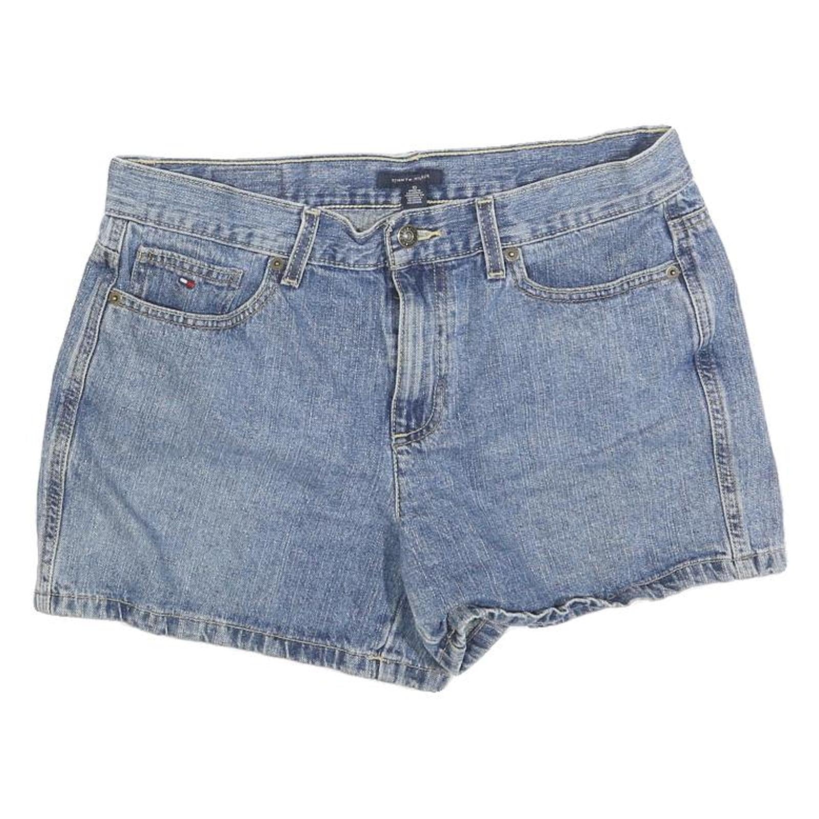 TOMMY HILFIGER Womens Shorts Blue Denim M W32 Classic Casual Cotton Blend Refurbished - N/A refurbished available on Cerqular
