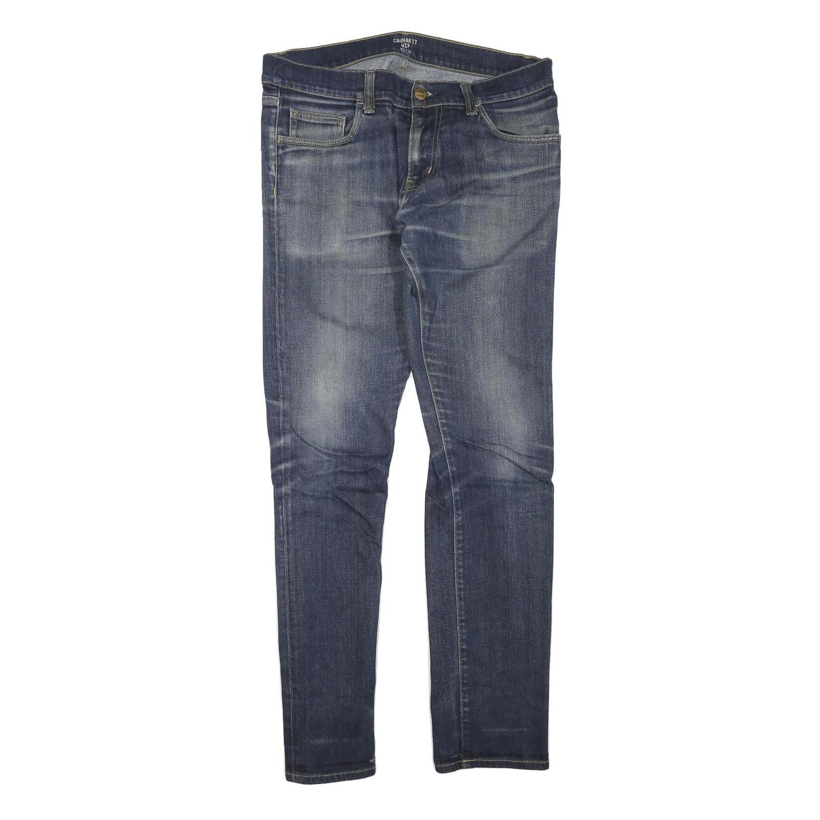 CARHARTT Mens Regular Fit Blue Denim Jeans W31 L32 Classic Zip Pockets Refurbished - N/A refurbished available on Cerqular