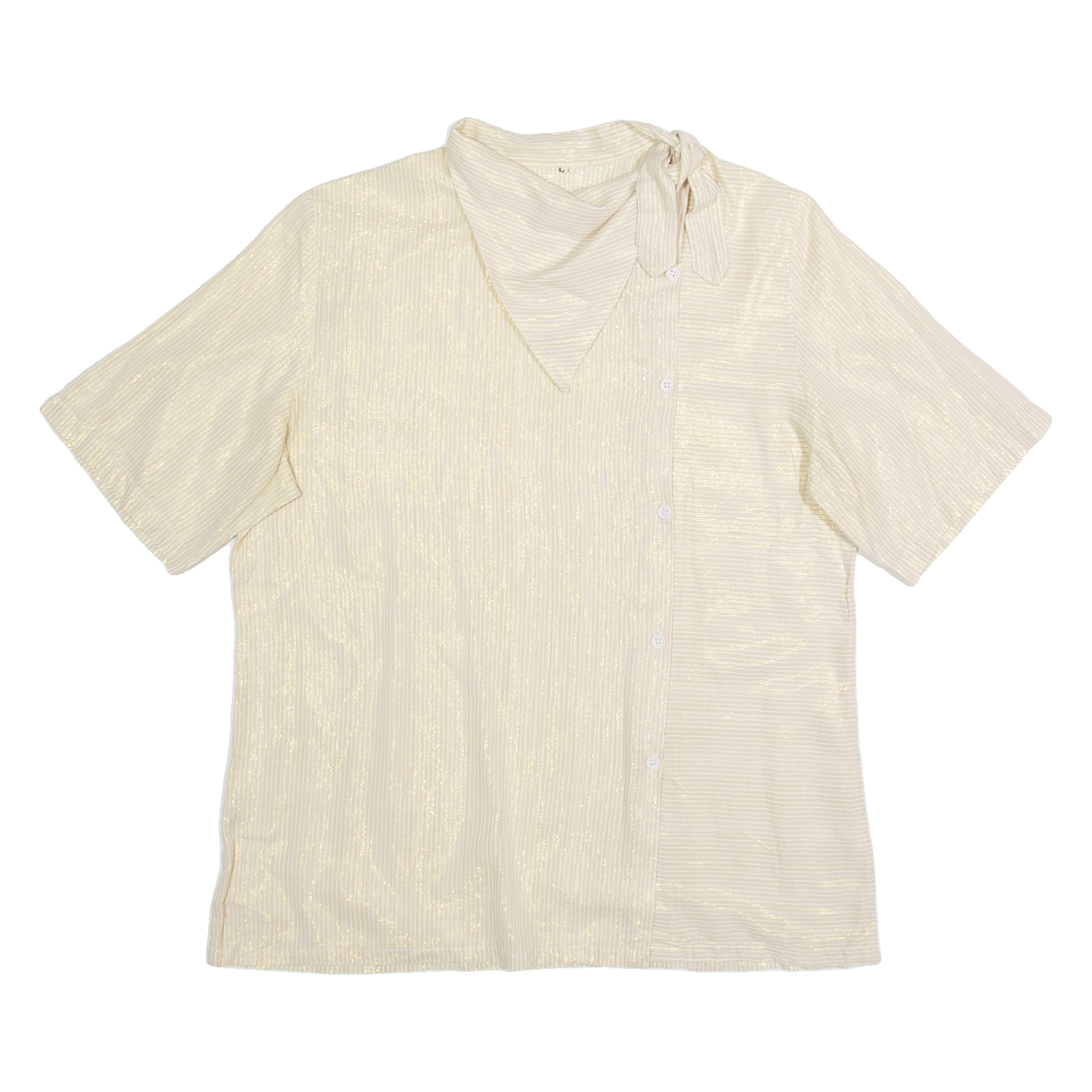 Womens Blouse Gold 90s Striped L Refurbished - N/A refurbished available on Cerqular