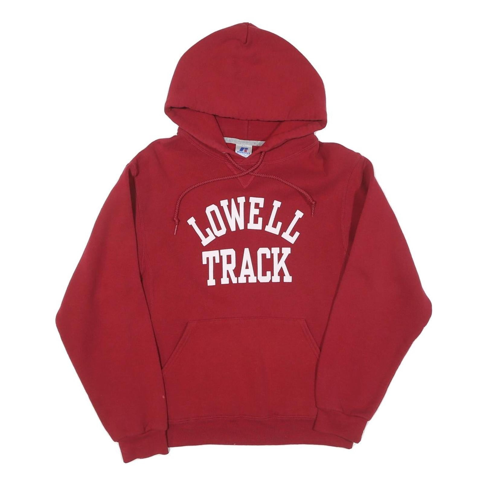 RUSSELL ATHLETIC Mens Red Lowell Track Pullover Hoodie S Cotton Casual Refurbished - N/A refurbished available on Cerqular