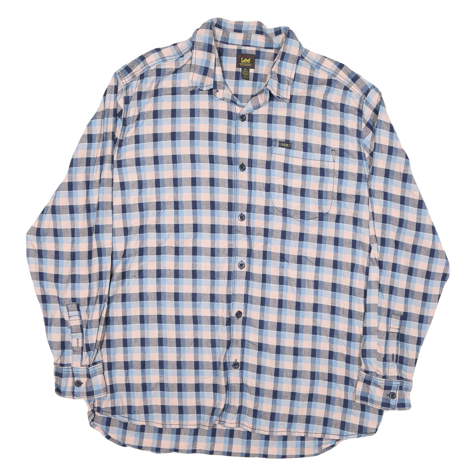 Buy LEE Mens Blue & Pink Check Shirt XL Cotton Blend Casual Long Sleeve Refurbished - $35.09 LEE Mens Blue & Pink Check Shirt XL Cotton Blend Casual Long Sleeve Refurbished - N/A refurbished available on Cerqular