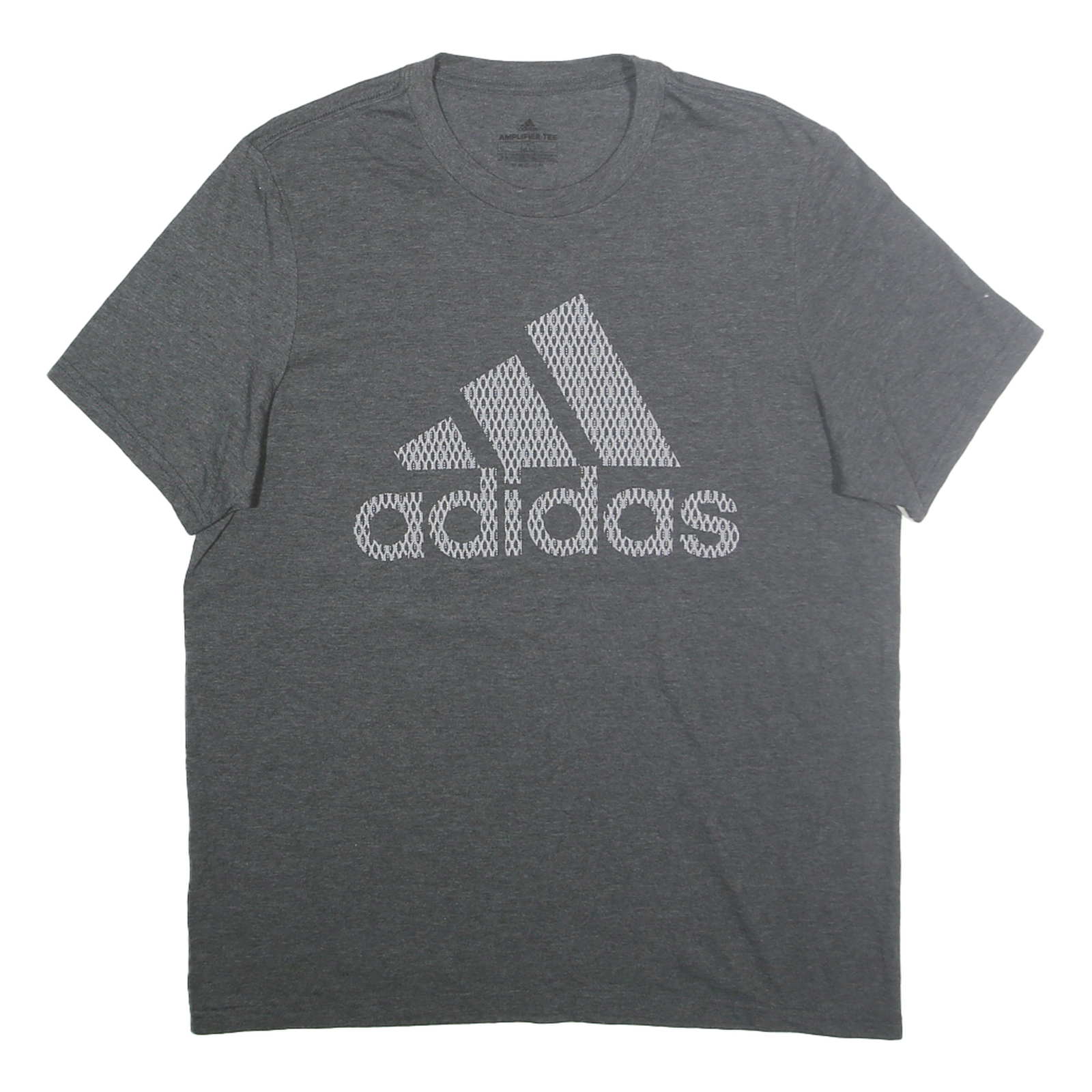 ADIDAS Mens Grey Graphic Logo Modern T-Shirt L Short Sleeve Crew Neck Refurbished - N/A refurbished available on Cerqular