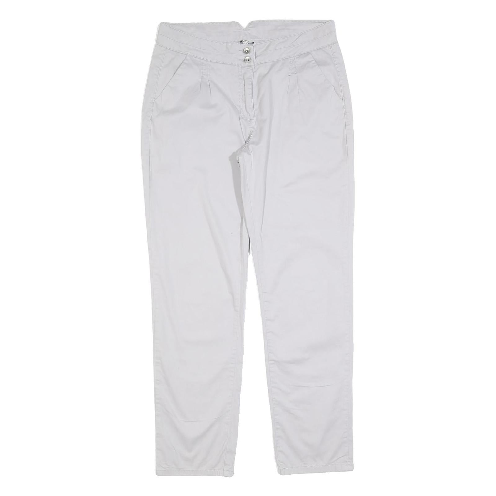 LAURA ASHLEY Womens Cotton Blend White Regular Straight Trousers W30 L30 Casual Refurbished - N/A refurbished available on Cerqular