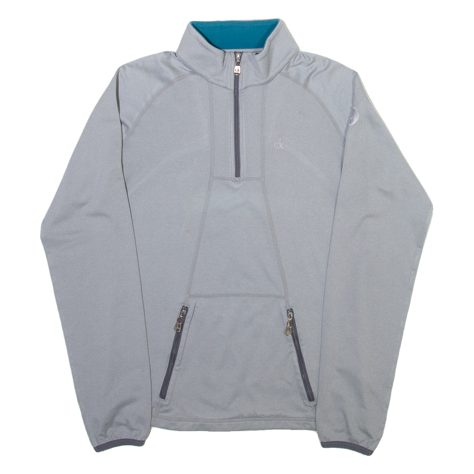 CALVIN KLEIN Golf Womens Sweatshirt Grey 1/4 Zip UK 10 Refurbished - N/A refurbished available on Cerqular