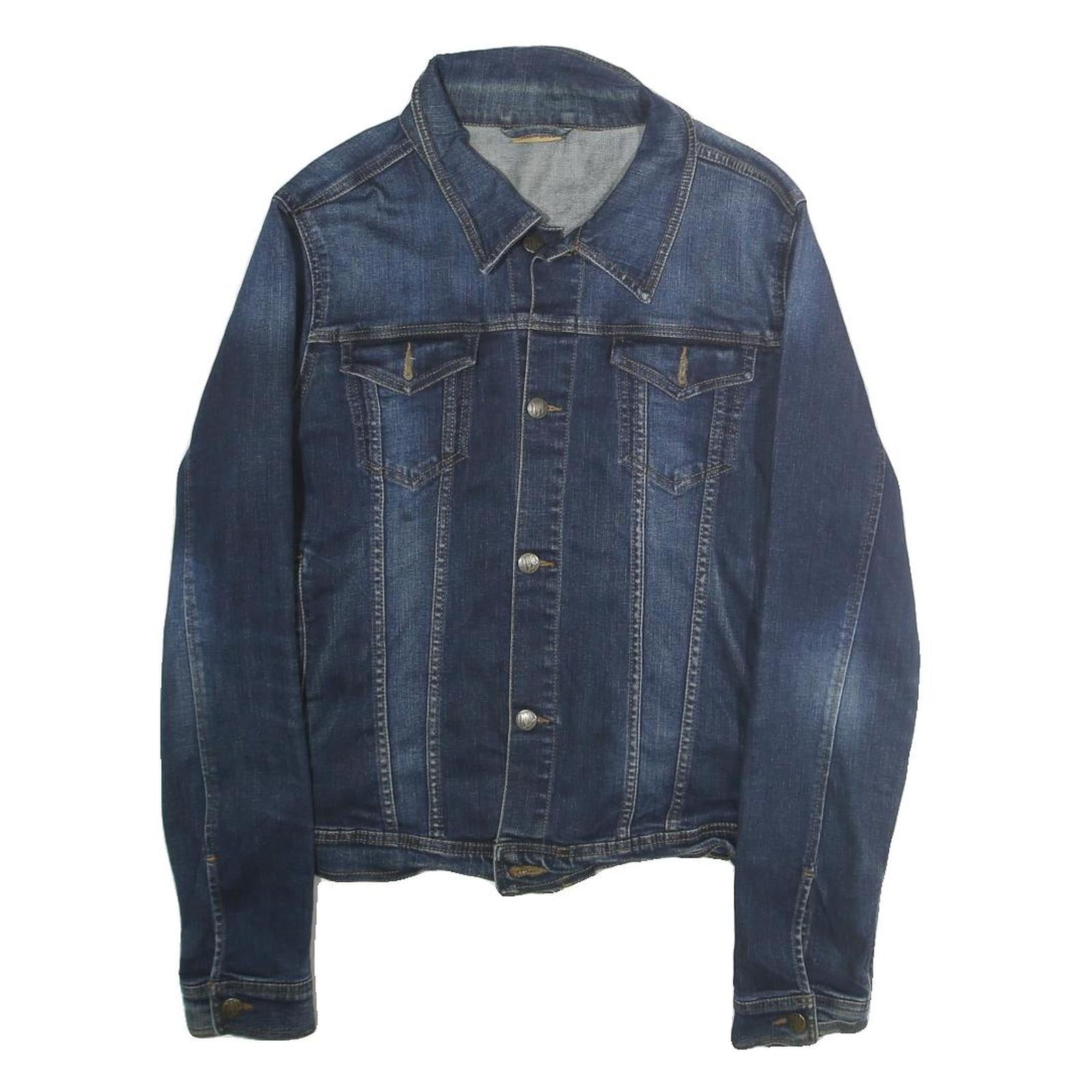 LEVI'S Mens Blue Denim Jacket L Cotton Button Classic Casual Outerwear Refurbished - N/A refurbished available on Cerqular