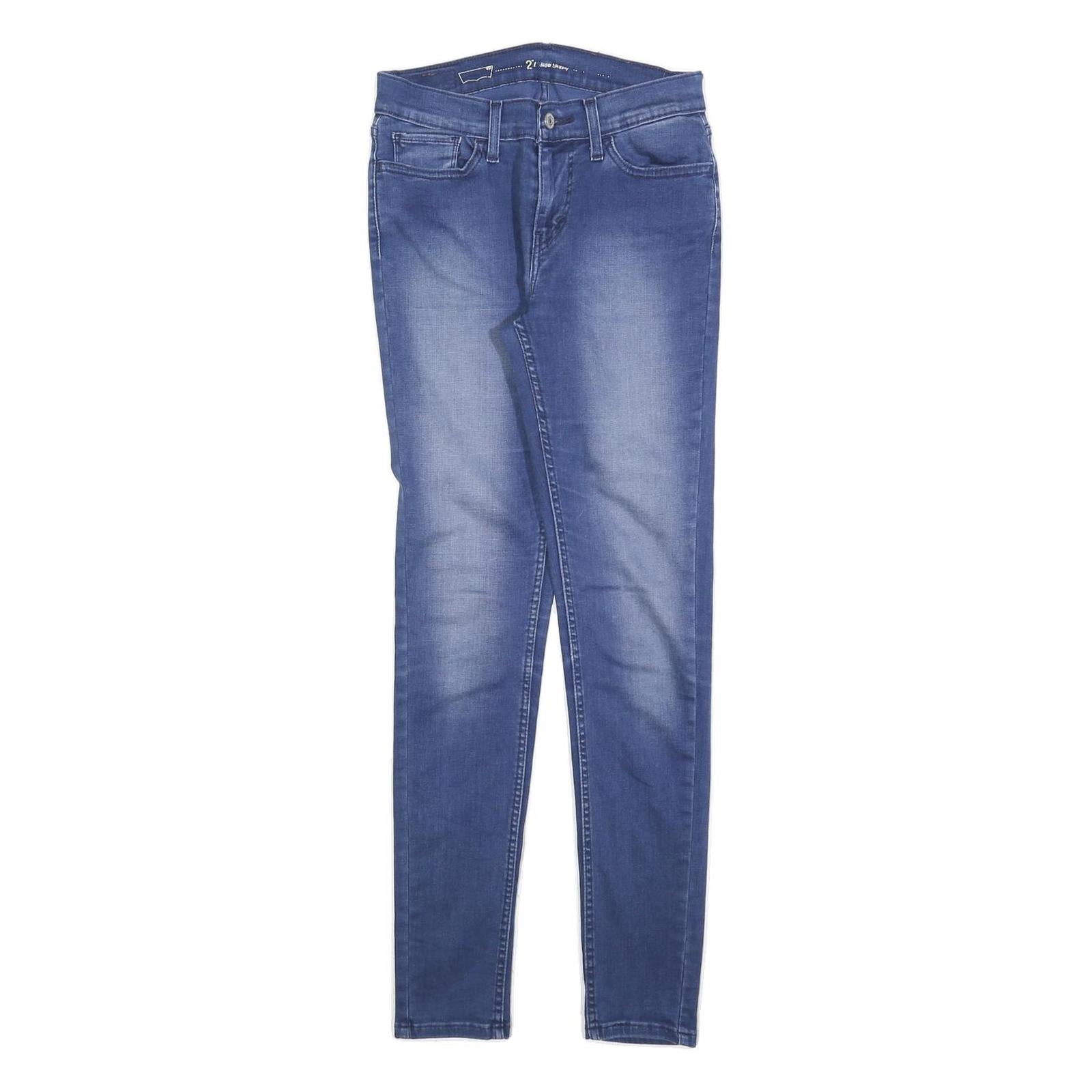 LEVI'S Womens Slim Blue Denim Rinse Jeans W27 L30 Stretch Comfort Zip Refurbished - N/A refurbished available on Cerqular