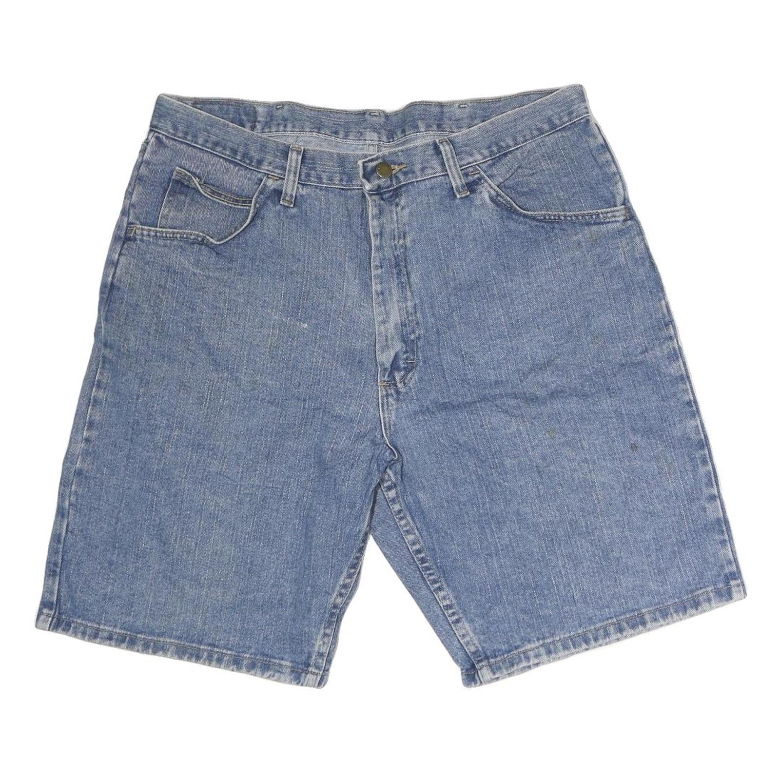 WRANGLER Mens Denim Shorts Blue Casual Regular Fit M W36 Classic Cotton Refurbished - N/A refurbished available on Cerqular