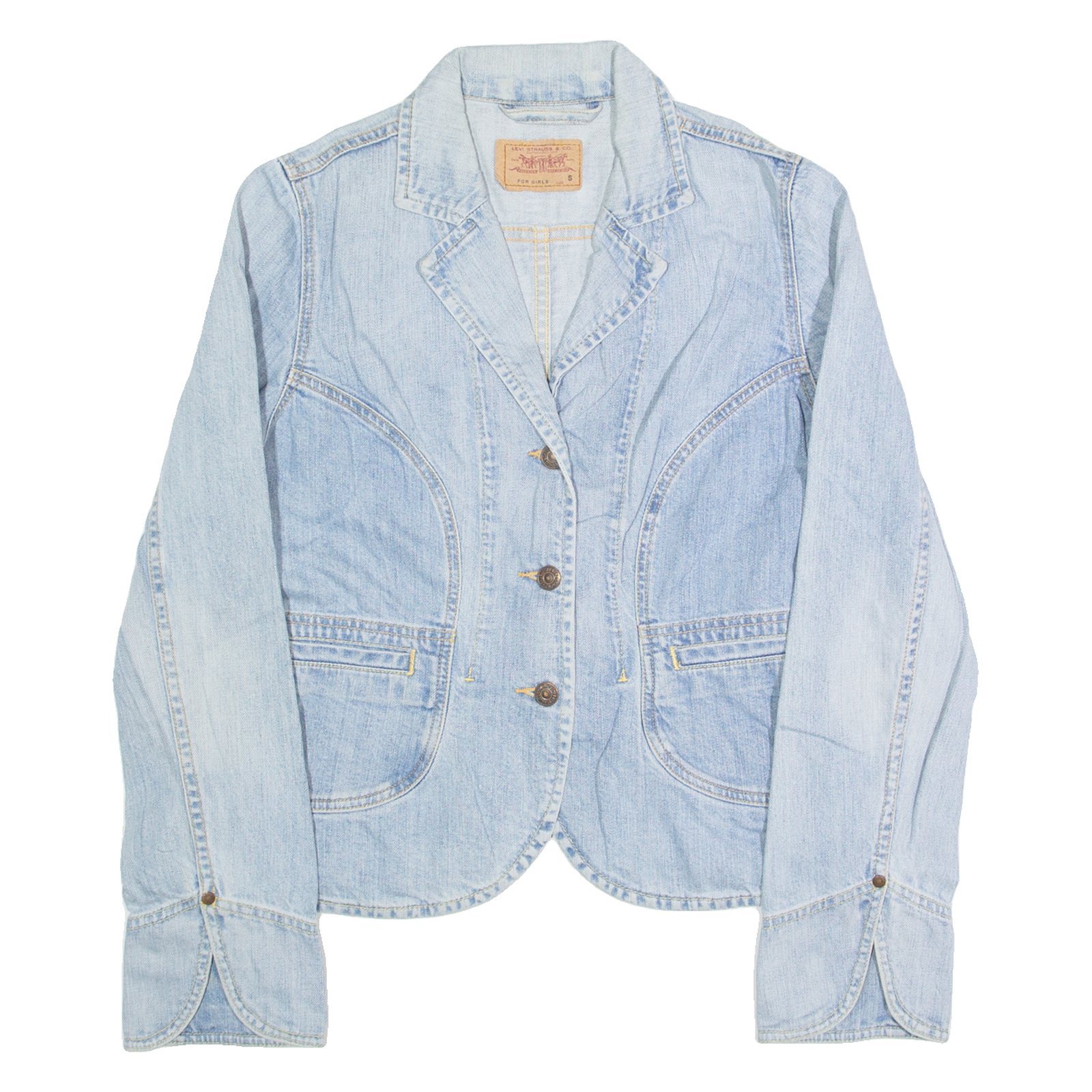 LEVI'S Womens Denim Jacket Blue S Refurbished - N/A refurbished available on Cerqular