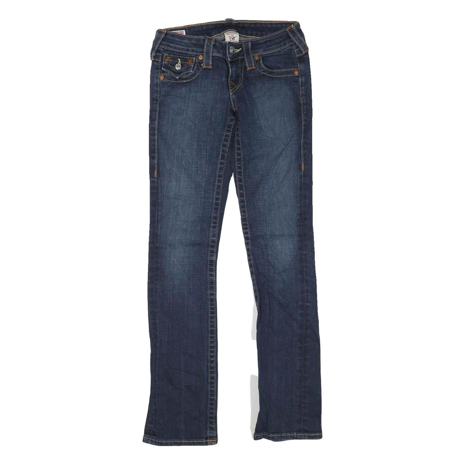 TRUE RELIGION Womens Jeans Blue Regular Straight Denim Medium W24 L30 Classic Refurbished - N/A refurbished available on Cerqular