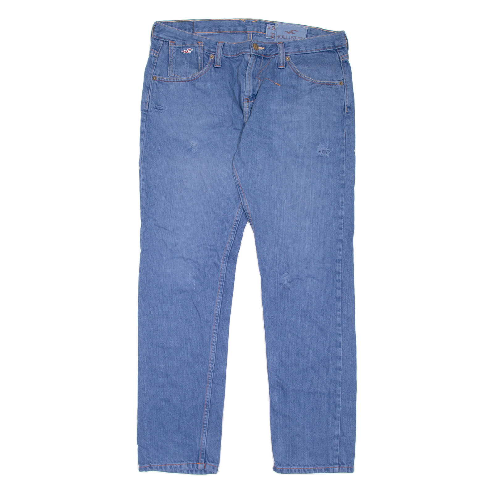 HOLLISTER Distressed Mens Jeans Blue Slim Straight W36 L32 Refurbished - N/A refurbished available on Cerqular