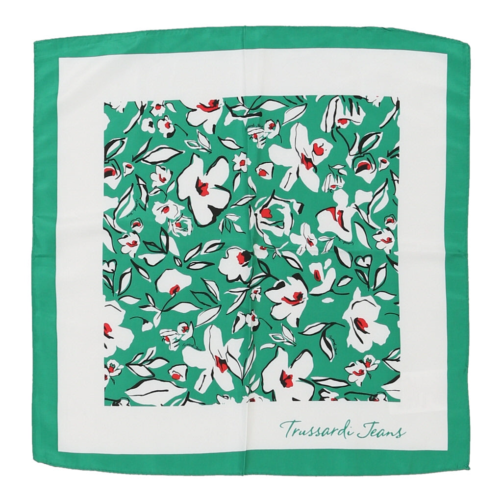 Trussardi Floral Handkerchief - No Size Green Polyester | Size: no size Refurbished - N/A (Preloved Designer is not a specific brand, it refurbished available on Cerqular