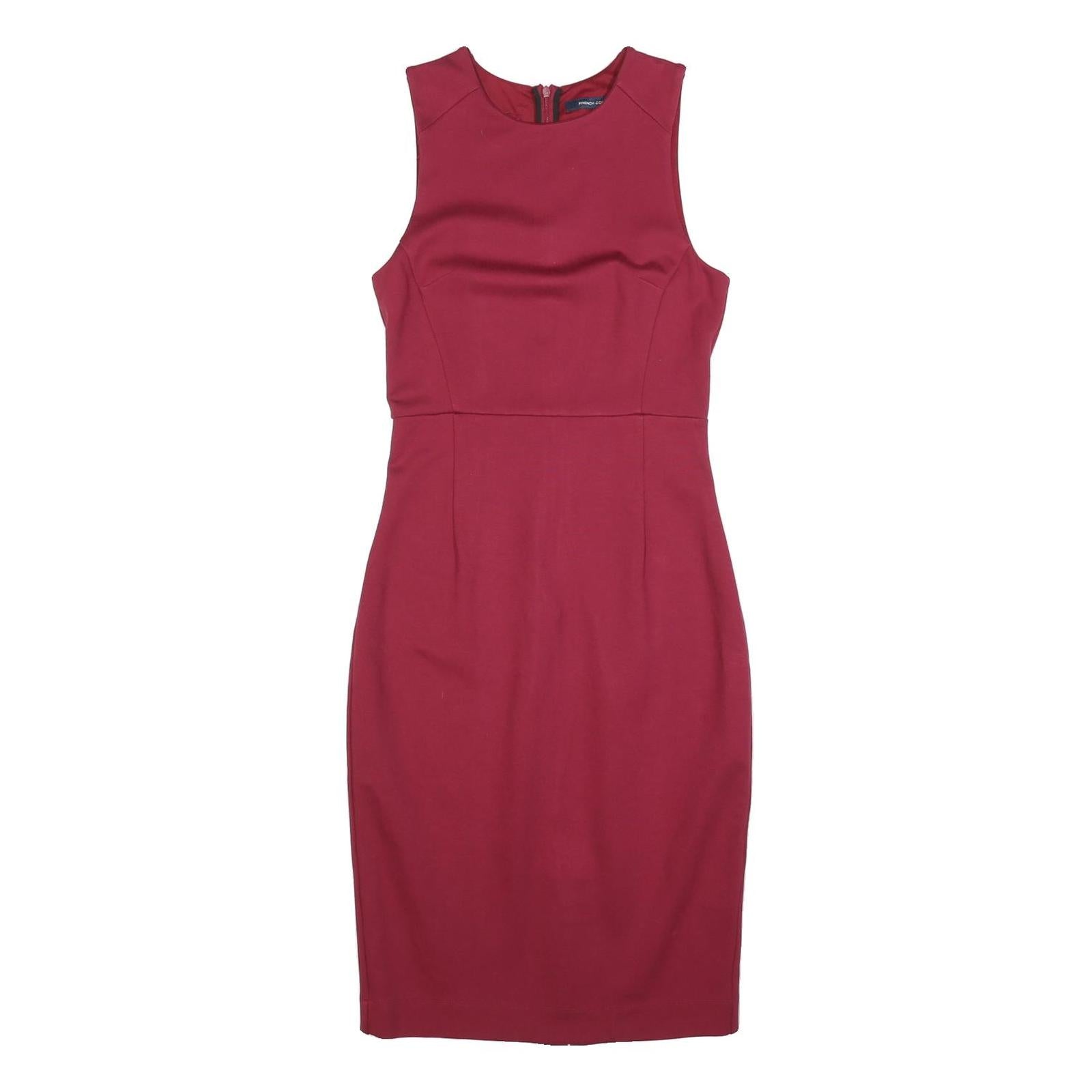 FRENCH CONNECTION Womens Red Fit & Flare Cotton Blend Sleeveless Knee Length Refurbished - N/A refurbished available on Cerqular