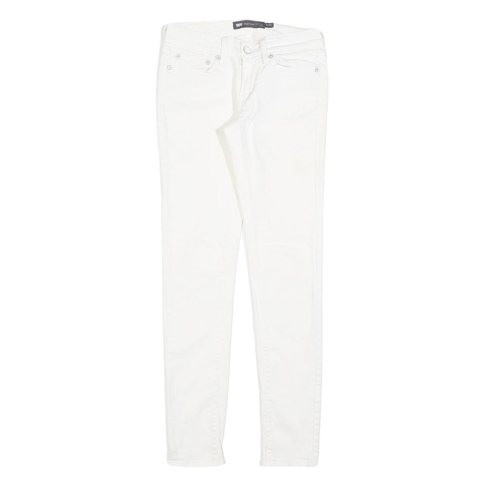 LEVI'S Womens Slim White Jeans Cotton Blend Zip W25 L29 Classic Skinny Fit Refurbished - N/A refurbished available on Cerqular