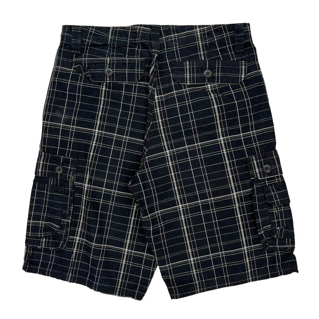 Buy Lee Checked Cargo Shorts - 32W 10L Black Cotton Refurbished - $39.65 Lee Checked Cargo Shorts - 32W 10L Black Cotton Refurbished - Thrifted (note: this is a term often used to describe second- refurbished available on Cerqular