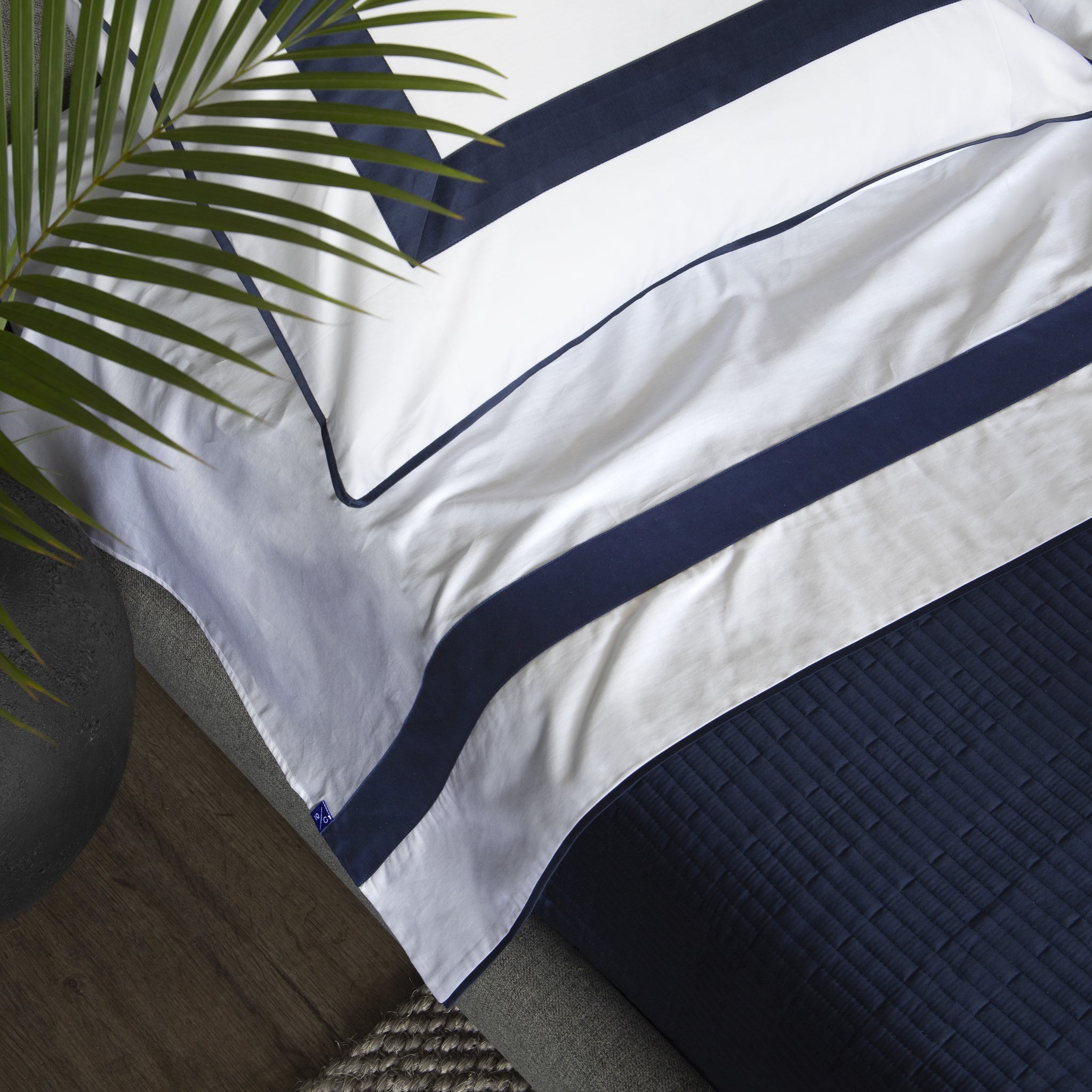 Flat Sheet | Size: King/Cal King | Color: Marine | Touch: Sateen Refurbished - N/A refurbished available on Cerqular