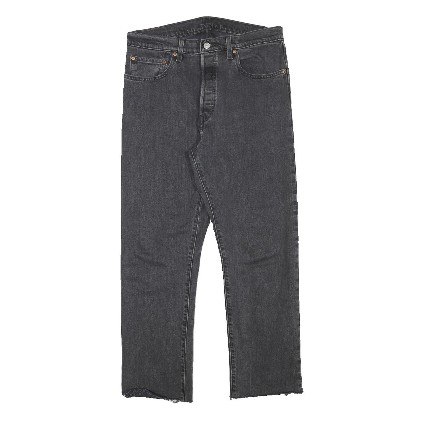 LEVI'S 501 Womens Jeans Black Regular Straight Denim Medium W31 L27 Classic Fit Refurbished - N/A refurbished available on Cerqular