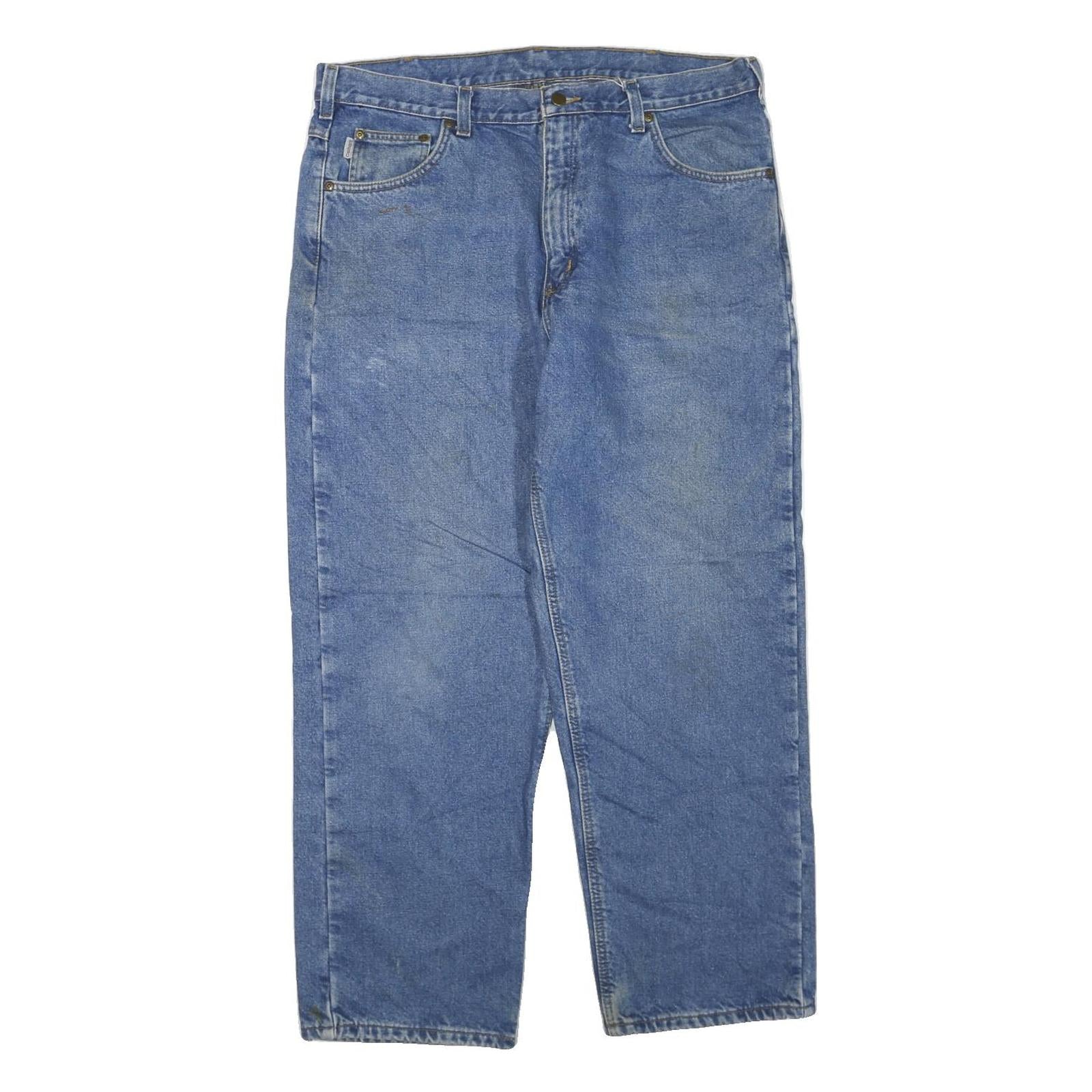 CARHARTT Mens Regular Fit Blue Denim Jeans W38 L30 Classic Zip Cotton Blend Refurbished - N/A refurbished available on Cerqular