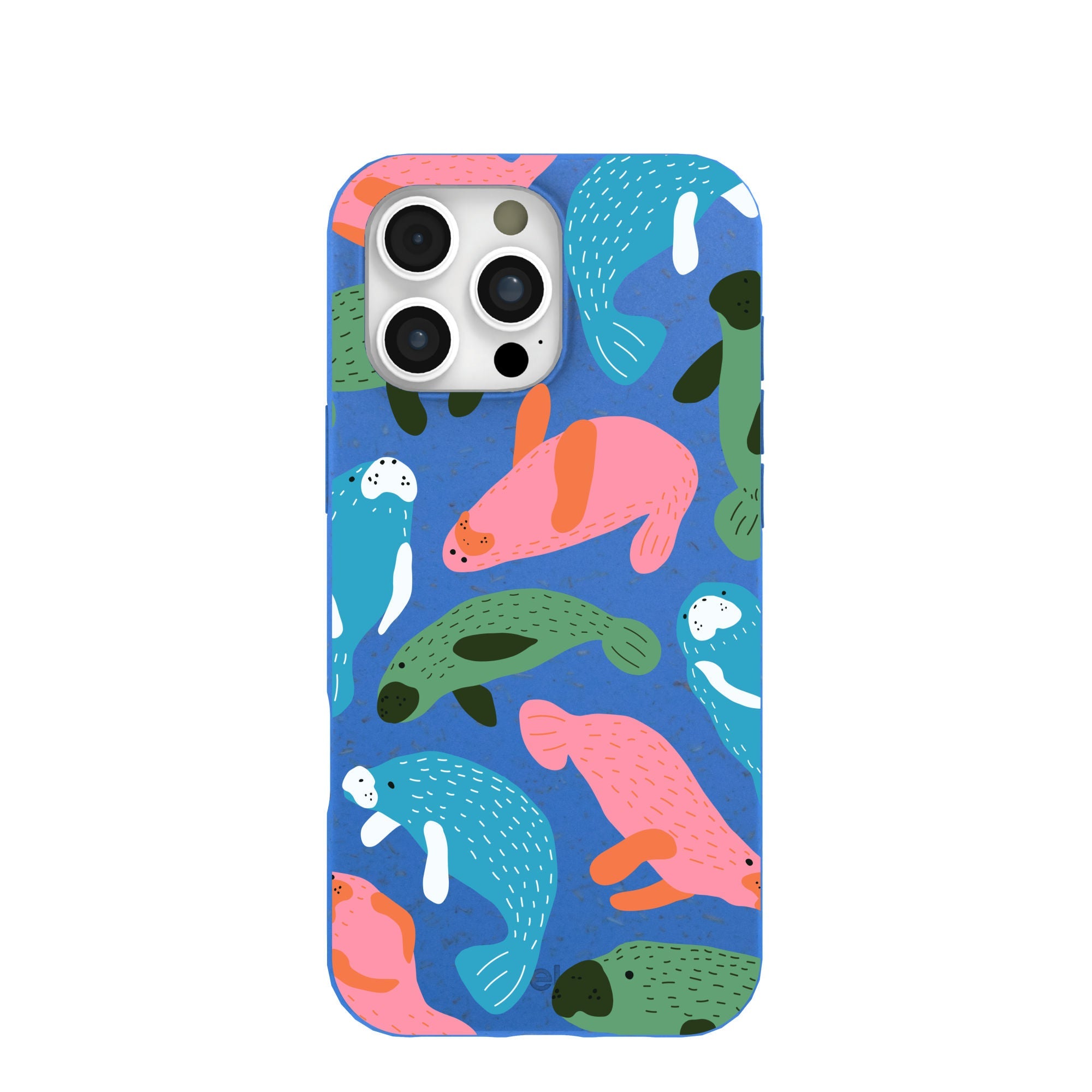 Buy Electric Blue Sea Cows iPhone 16 Pro Max Case Refurbished - $65.00 Electric Blue Sea Cows iPhone 16 Pro Max Case Refurbished - Pela Case refurbished available on Cerqular
