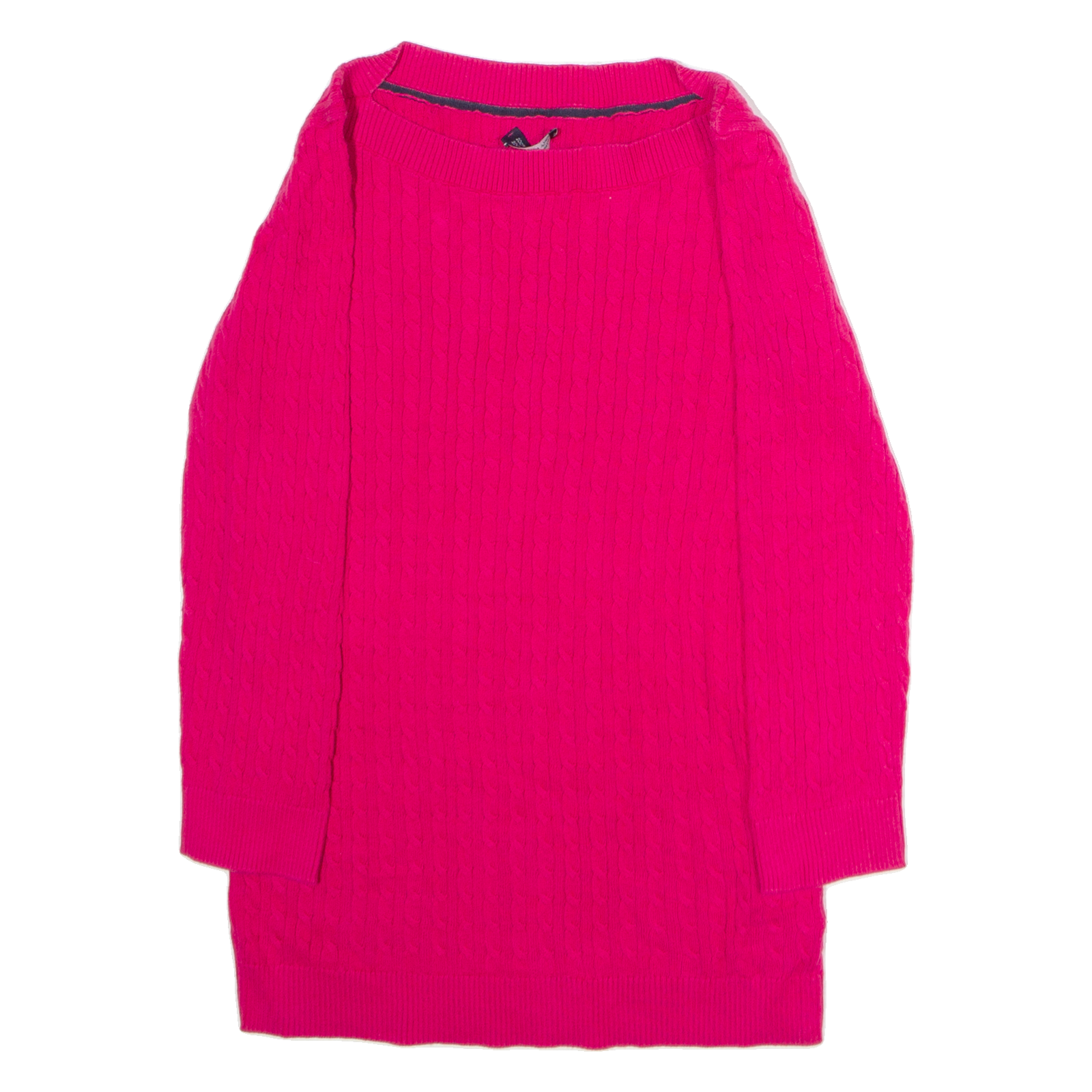 TOMMY HILFIGER Womens Jumper Pink Cable Knit S Refurbished - N/A refurbished available on Cerqular