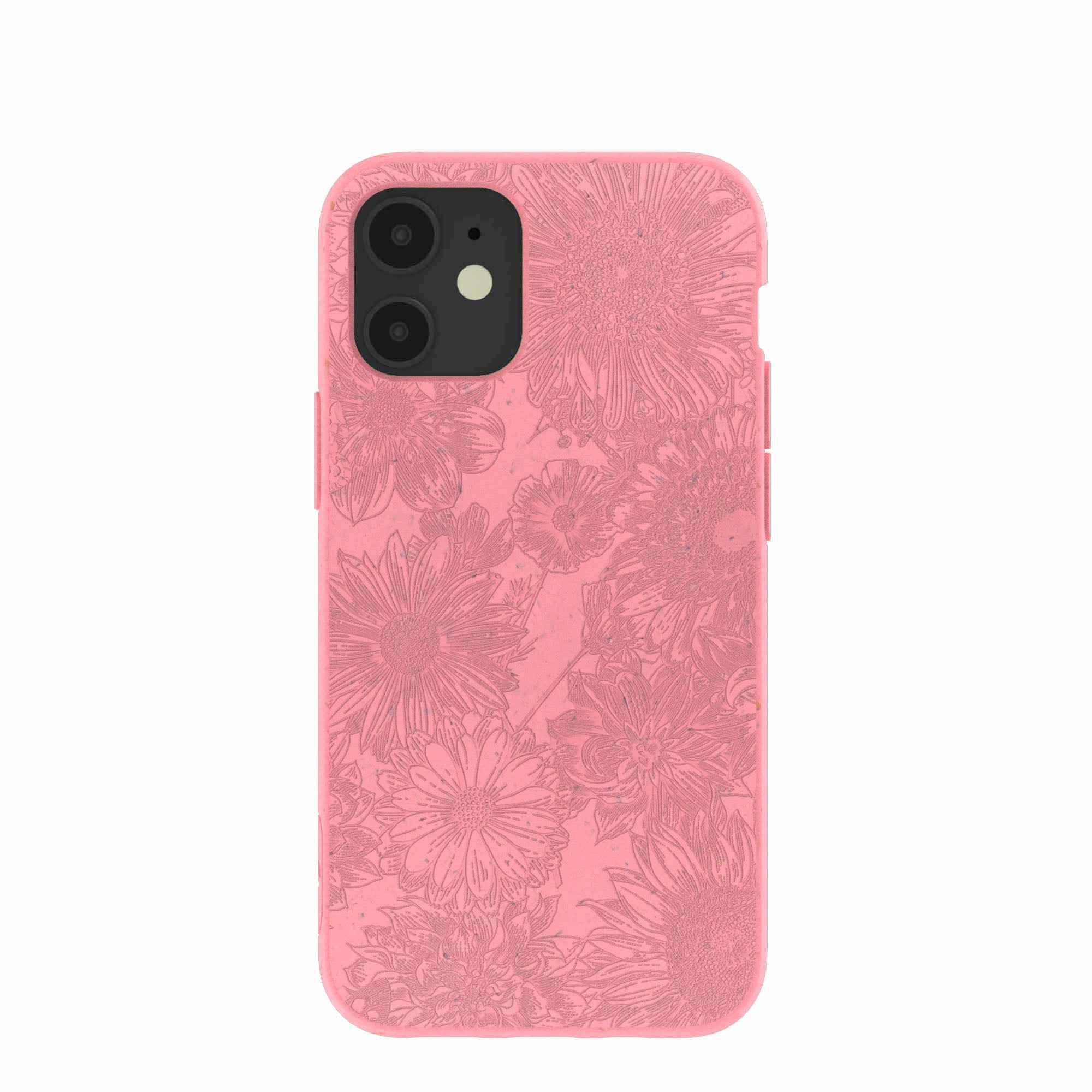 Bubblegum Pink Flora iPhone 12/ iPhone 12 Pro Case Refurbished - Pela Case refurbished available on Cerqular