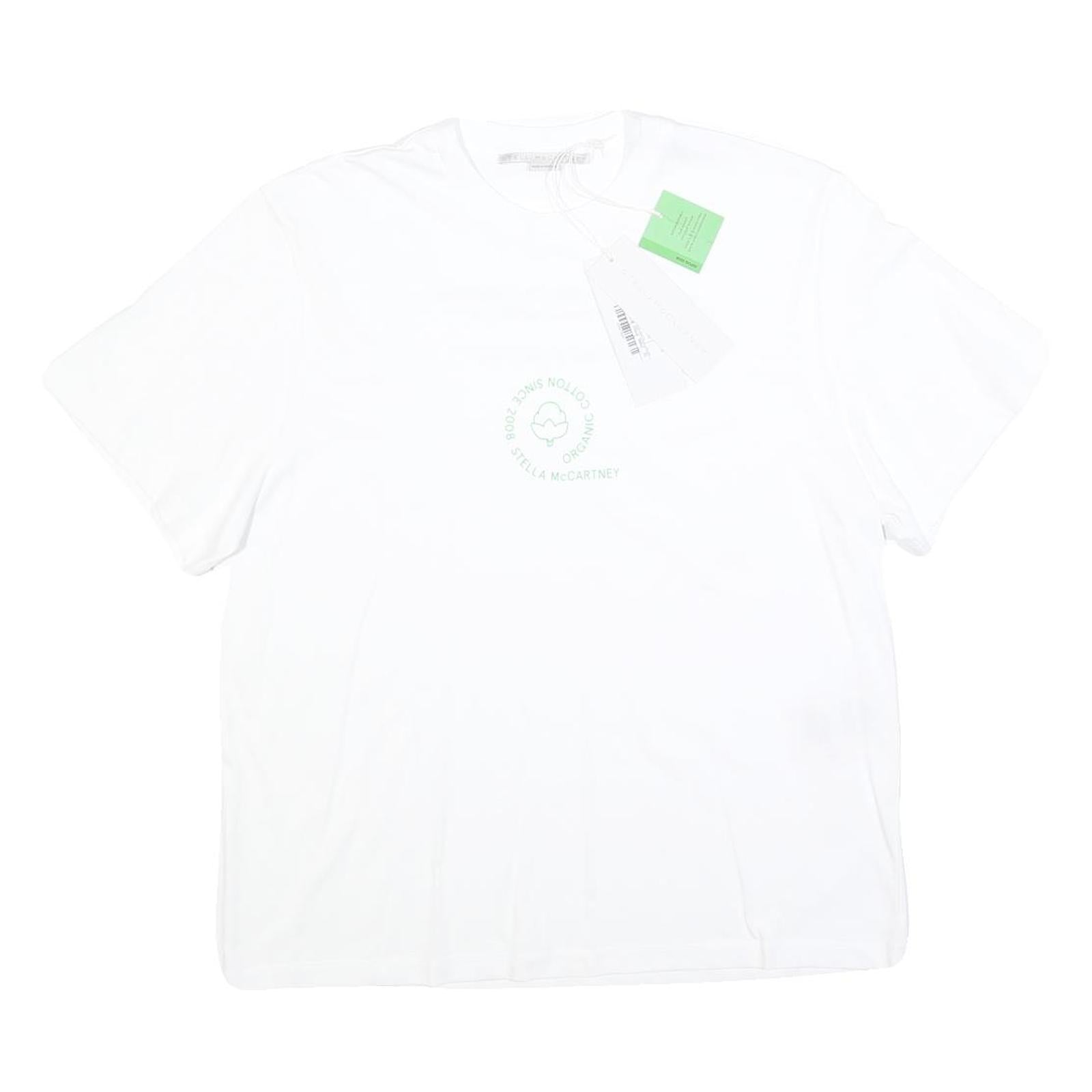 STELLA MCCARTNEY Womens White Graphic T-Shirt XS Short Sleeve Crew Neck Organic Refurbished - N/A refurbished available on Cerqular