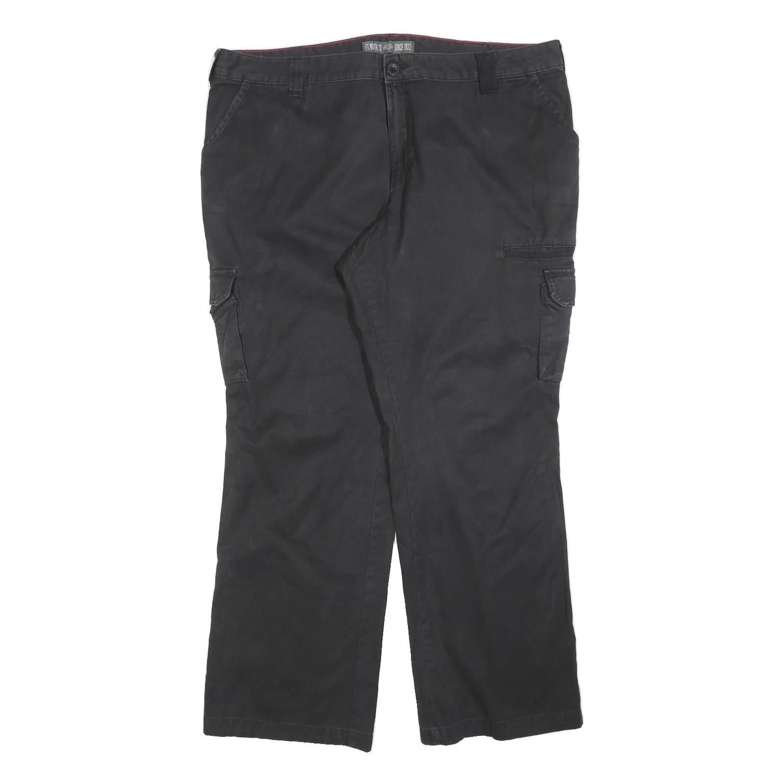DICKIES Womens Black Cotton Blend Regular Cargo Trousers W42 L32 Utility Pockets Refurbished - N/A refurbished available on Cerqular