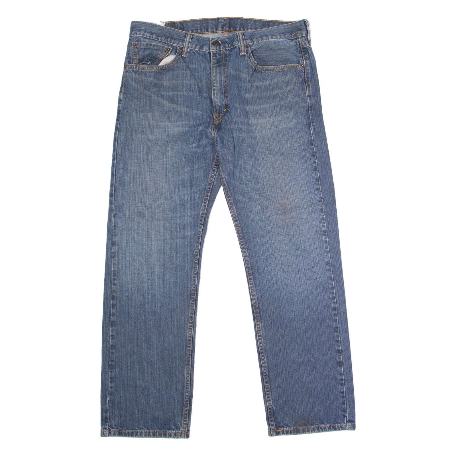 LEVI'S 505 Jeans Mens Blue Regular Straight Rinse W36 L30 Refurbished - N/A refurbished available on Cerqular