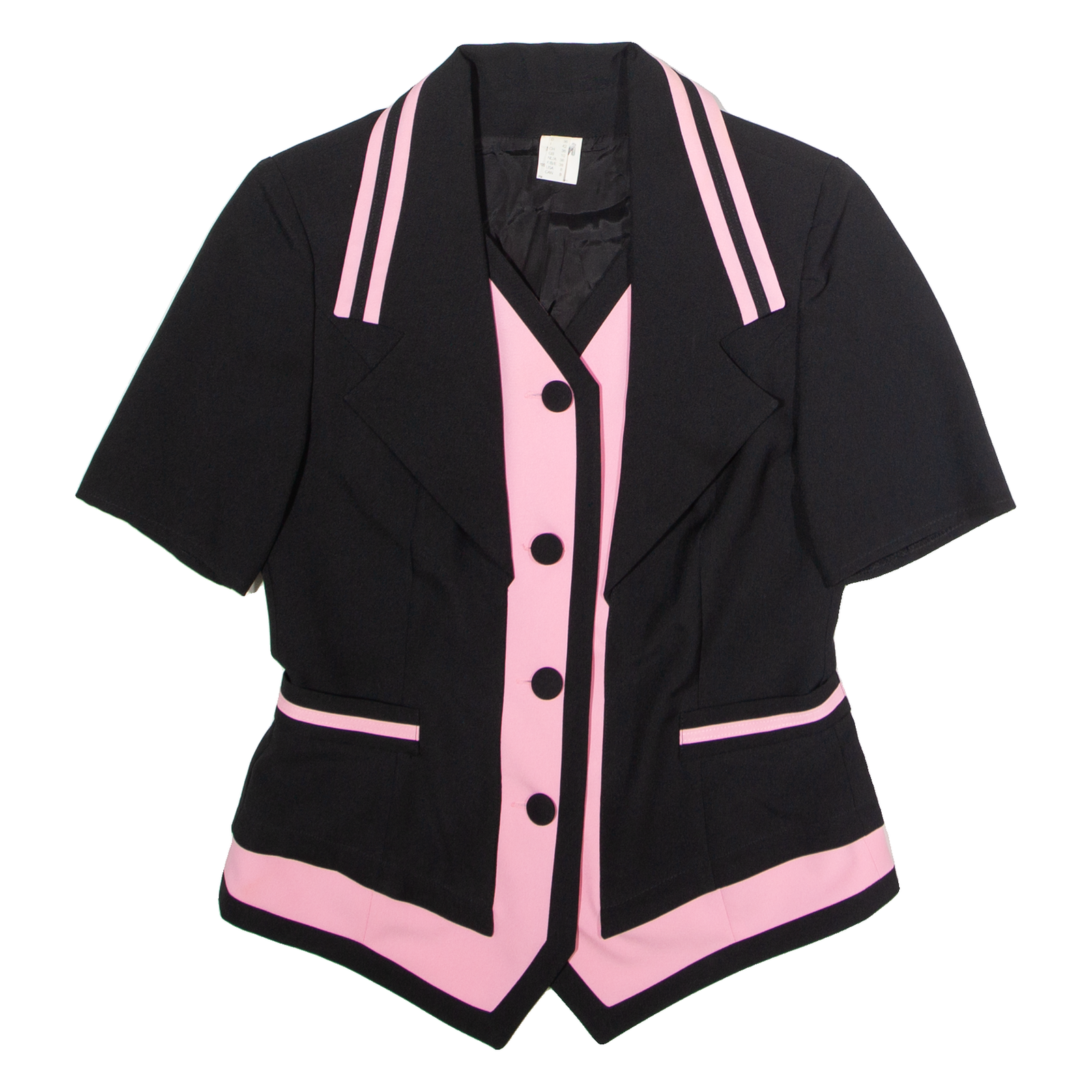 PM Womens Blazer Jacket Black Colourblock UK 10 Refurbished - N/A refurbished available on Cerqular