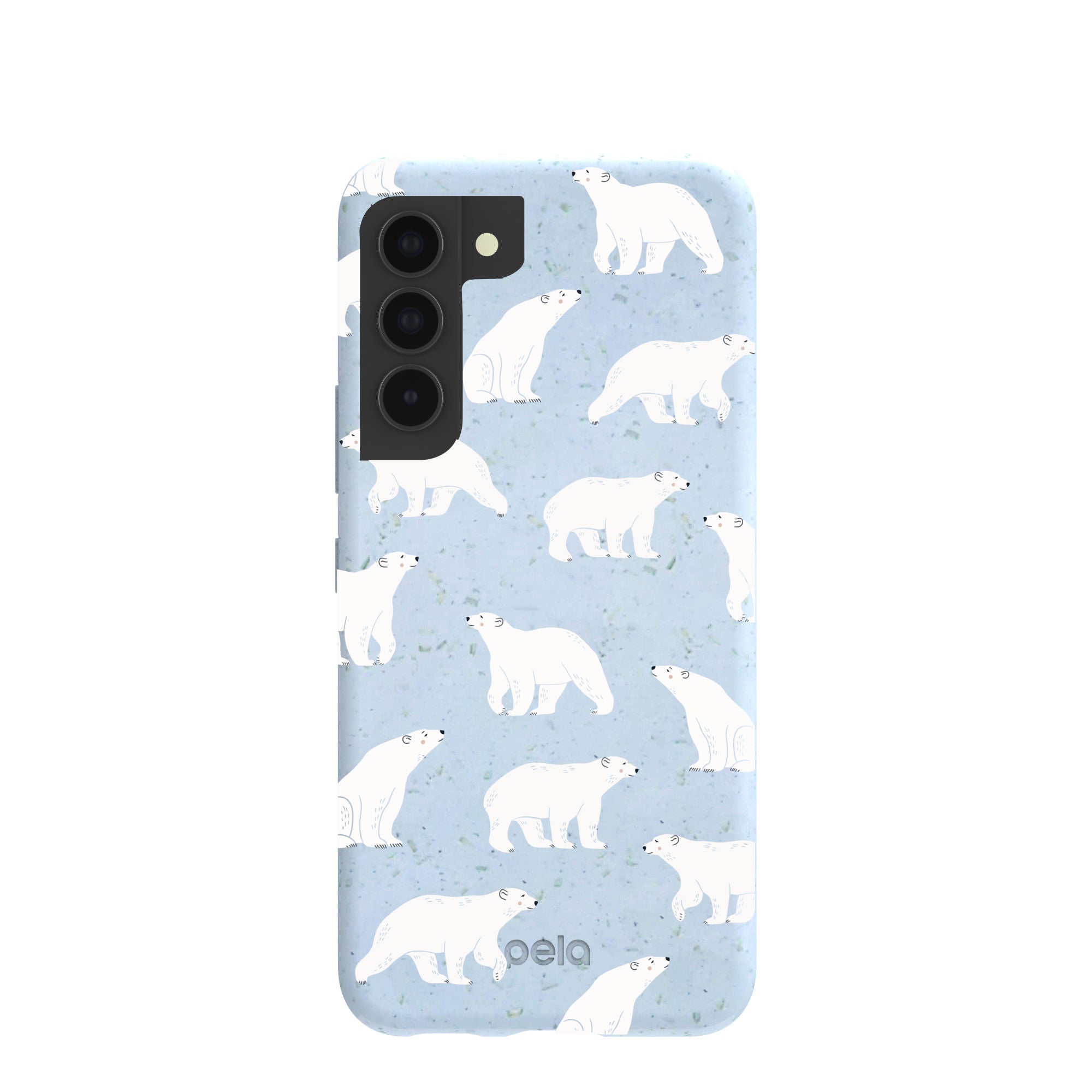 Powder Blue Ice Bears Samsung Galaxy S22 Case Refurbished - Pela Case refurbished available on Cerqular