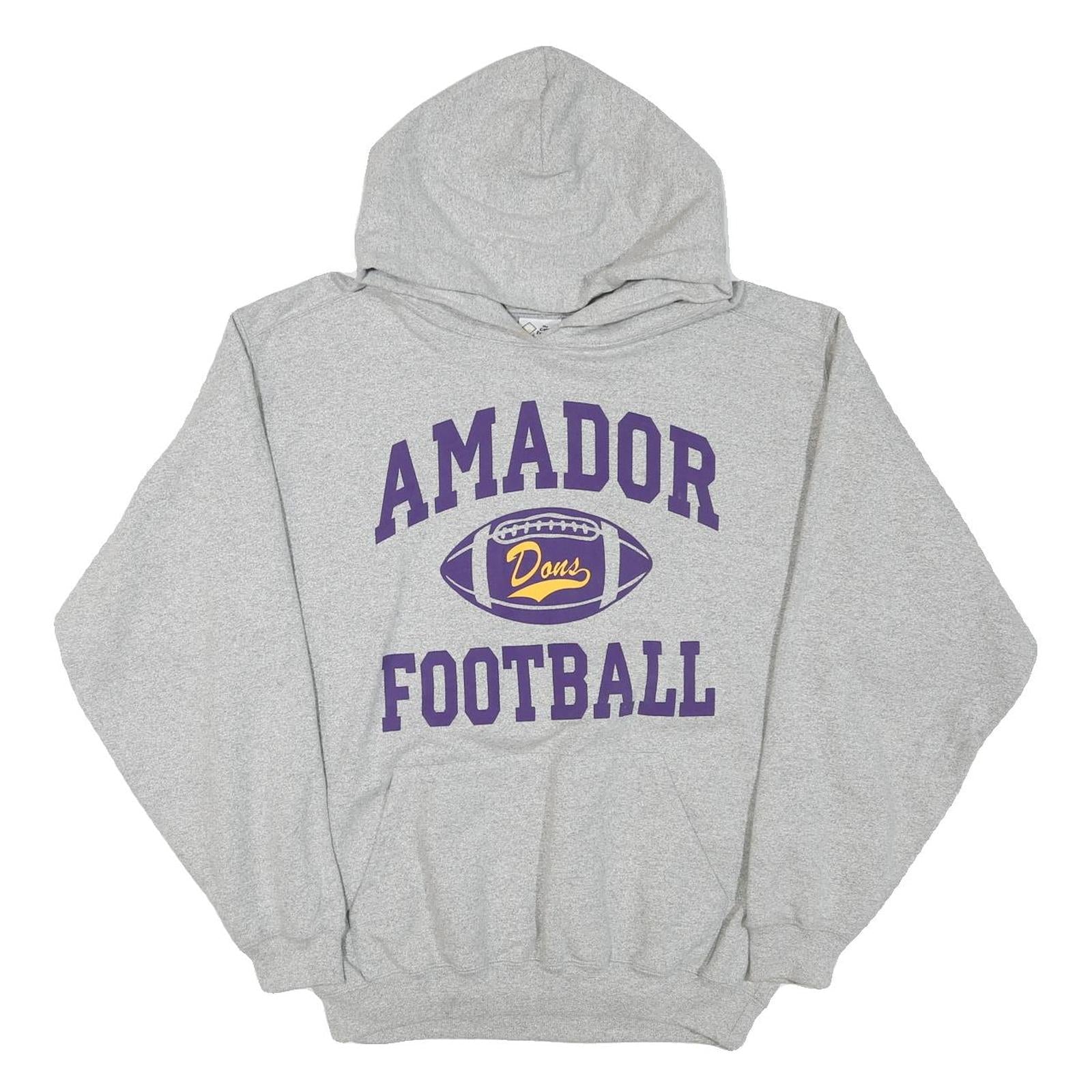 THE COTTON EXCHANGE Mens Grey Amador Football Hoodie M Casual Cotton Blend Refurbished - N/A refurbished available on Cerqular