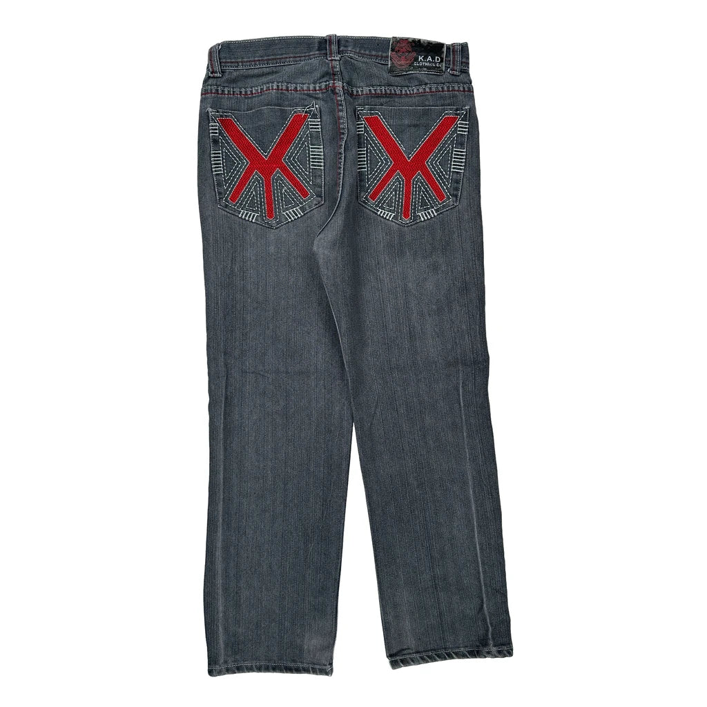 Buy K.A.D Contrast Stitch Jeans - 31W 32L Grey Denim Refurbished - $80.39 K.A.D Contrast Stitch Jeans - 31W 32L Grey Denim Refurbished - Thrifted (note: this is a term often used to describe second- refurbished available on Cerqular
